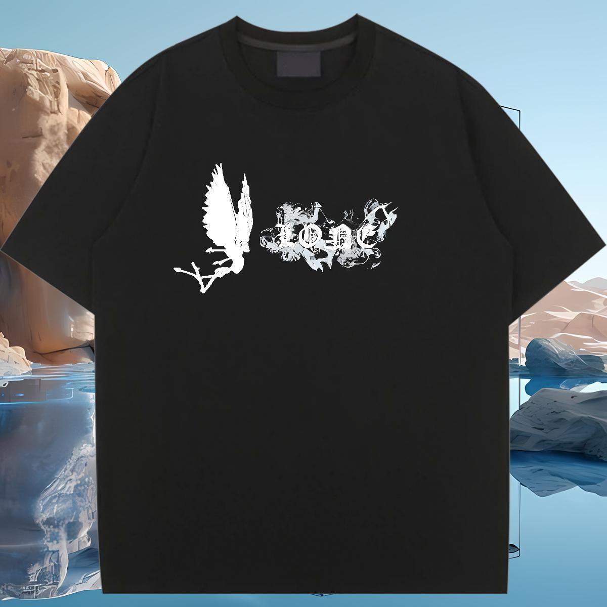 Wholesale T Shirt For Woman Breathable Crew Neck Woman Tshirt DIY Anime Printed Butterfly Beach 100% Cotton 230g TOP Quality Top Shirts