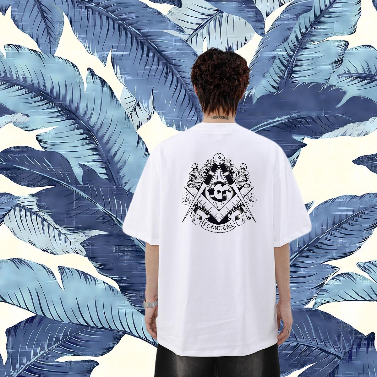 Stylist T Shirts Men eye of the devil Tops Tees 100% Cotton 230g Street Casual Wholesale Cartoon Printing L-4XL Breathable Men Tops Tees