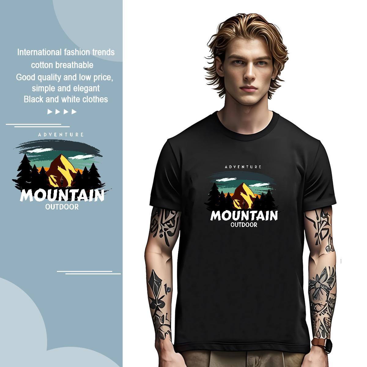 Mens T Shirts 230g Pure Cotton tree Street wear Hip Hop Breathable Crew Neck DIY Printed Tshirt for Man Woman Free Shipping Soft Tops Shirt