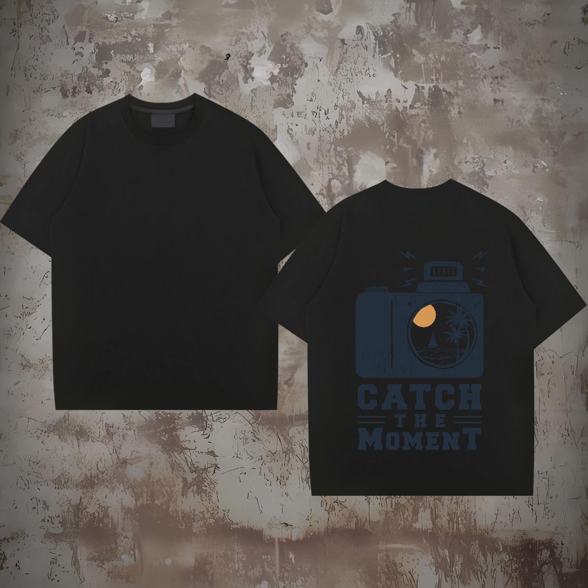 2024 T shirt 230g 100% Cotton tree Beach Tshirts O Neck Short Sleeves Brand Men Tees Asian Size