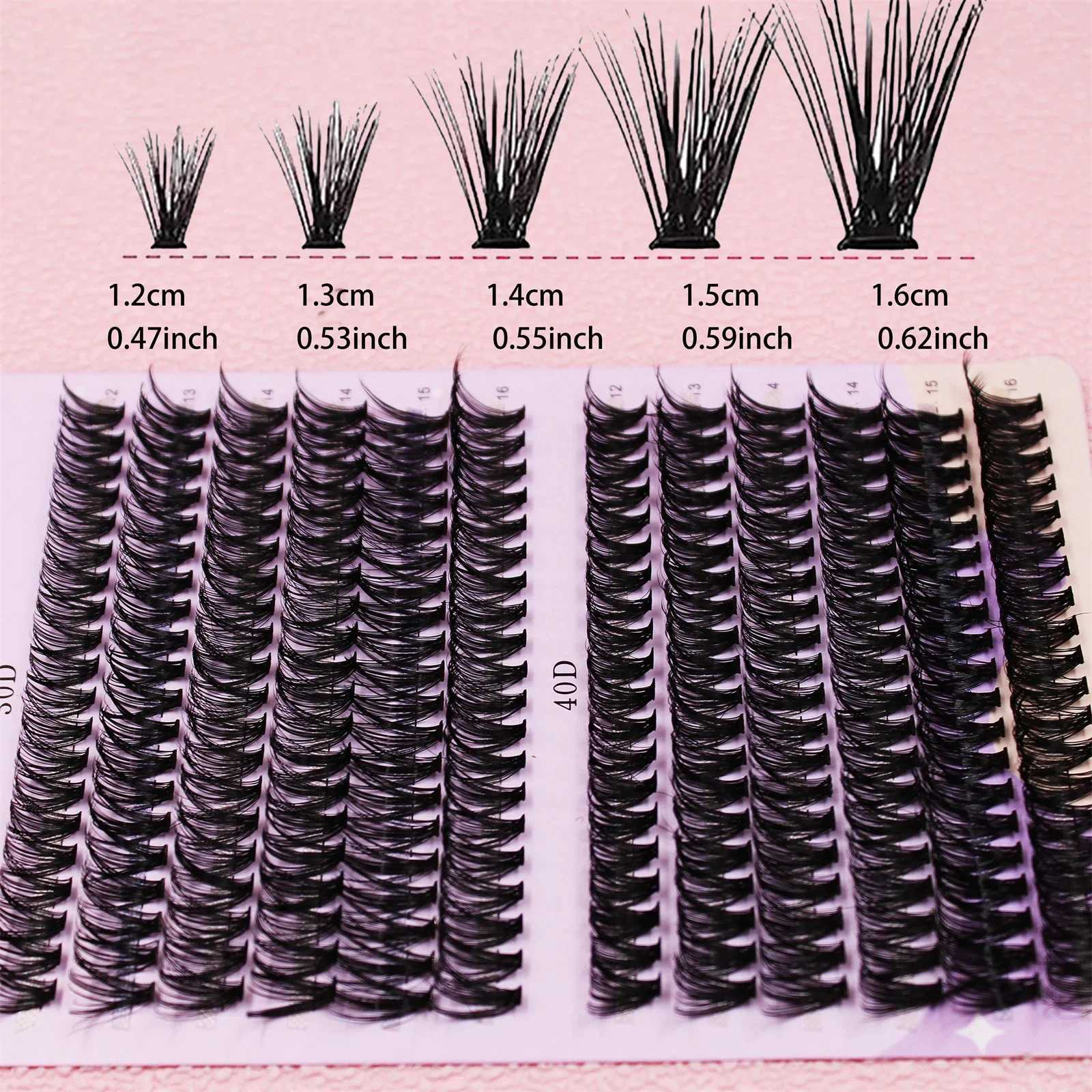 30/40D 12-16mm Mixed D Curling Cluster Eyelash Personal Eyelash Extension Cluster Eyelash Soft Natural False Eyelash W240803