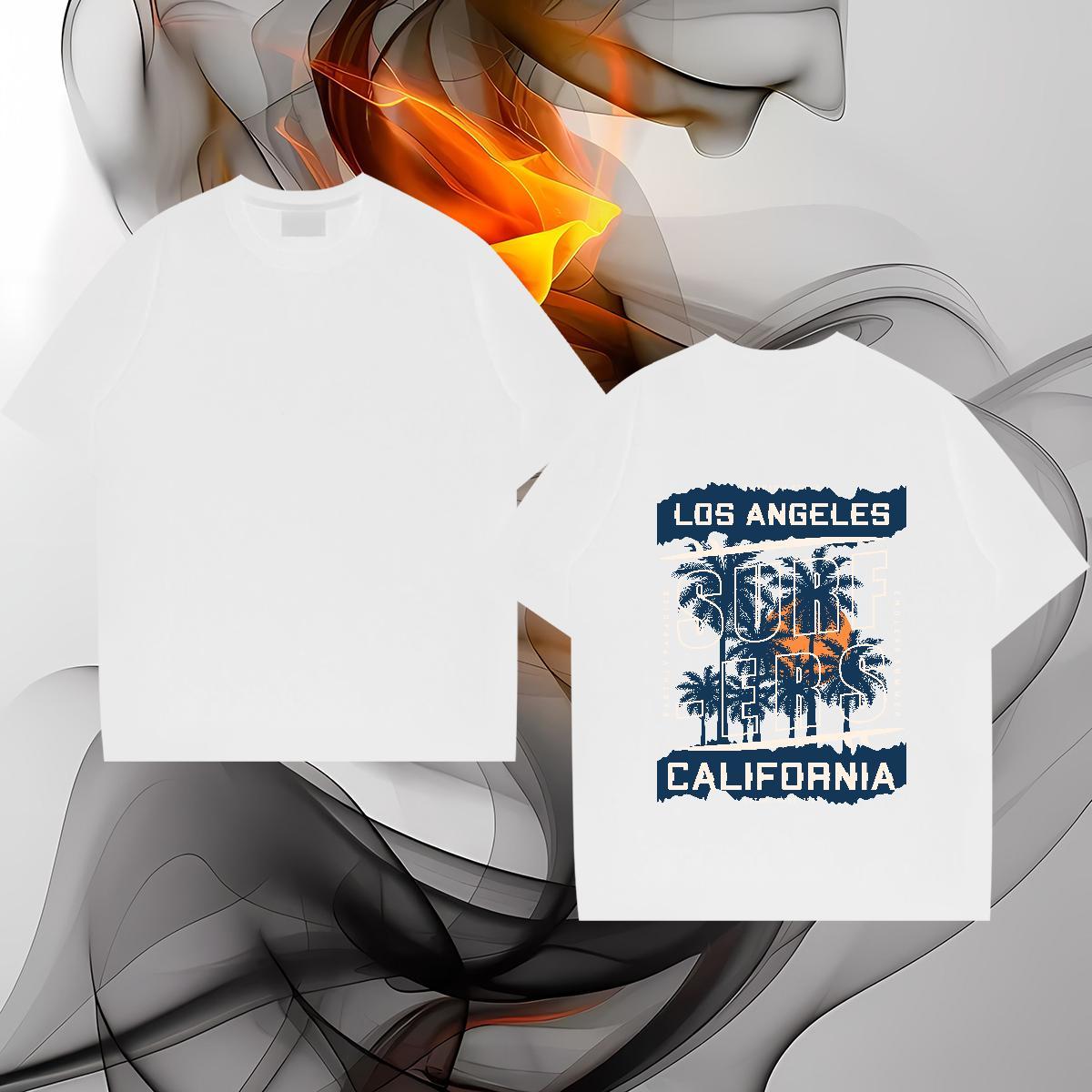 Customized T Shirt For Man 230g 100% Cotton tree Hip Hop Street Clothes Round Neck Short Sleeve Brand Men Tops Tees Custom Print Plus Size