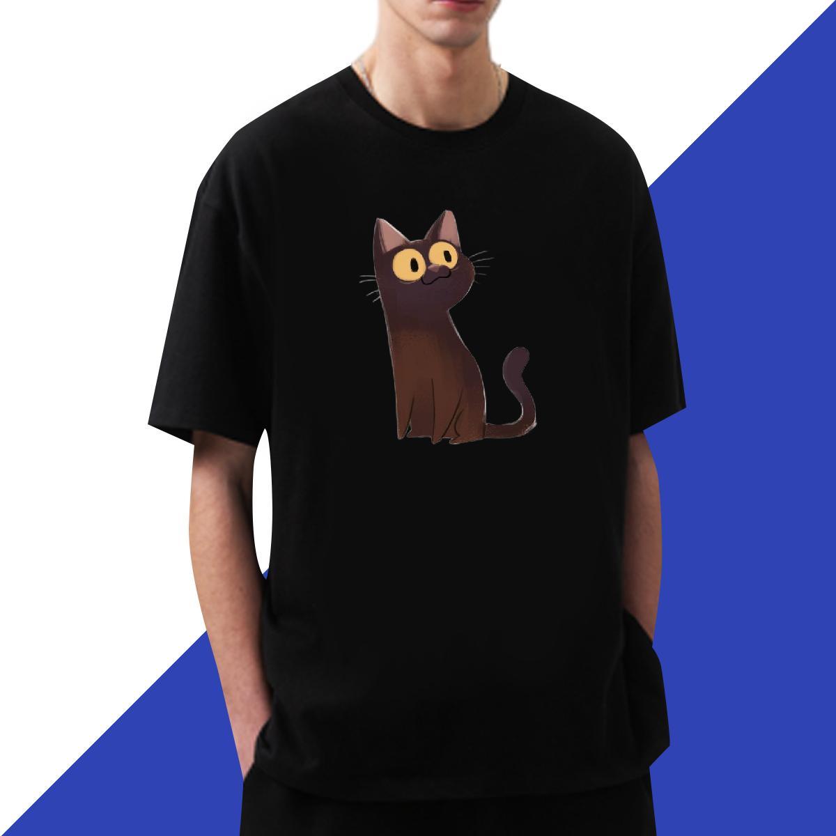 New T-Shirts 230g 100% Cotton cute Spring Summer Clothes Pure Cotton Cool Men Tees DIY