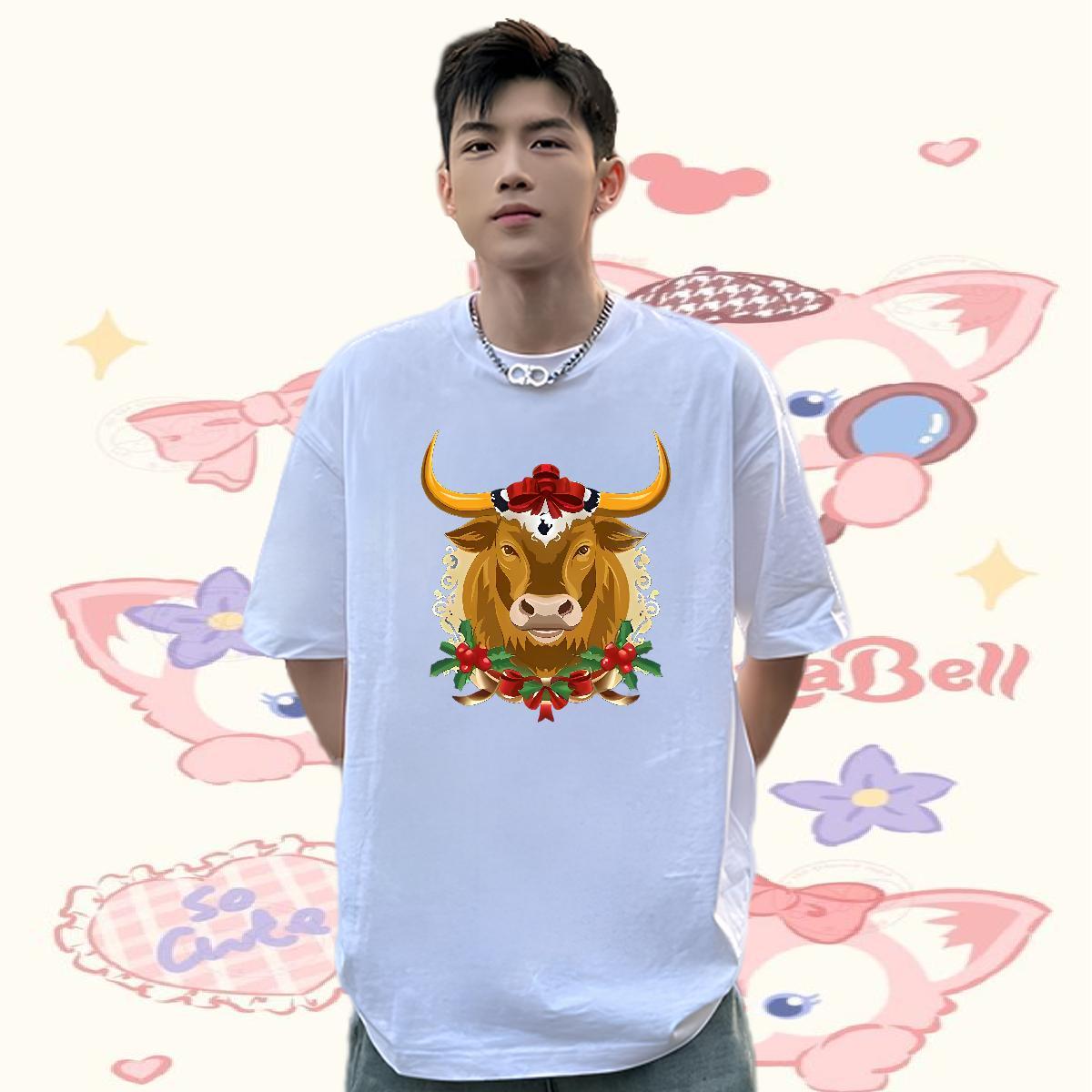Fashion Mens T Shirts 230g Cotton cow Daily Wear Tops Tees Crew Neck Breathable Popular Men Tees Custom Printing