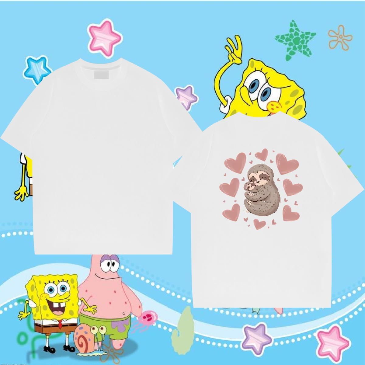 Brand T shirt 230g Pure Cotton bear Casual Tshirts O Neck Short Sleeves Wholesale Men Tees DIY