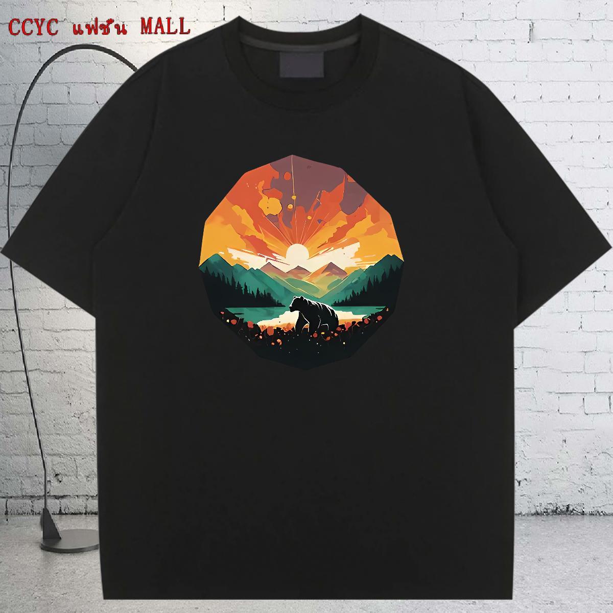 Free Shipping Women T Shirts Crew Neck Breathable Lady T shirt Graphic bear Beach 100% Cotton 230g Stylist Tops Tees