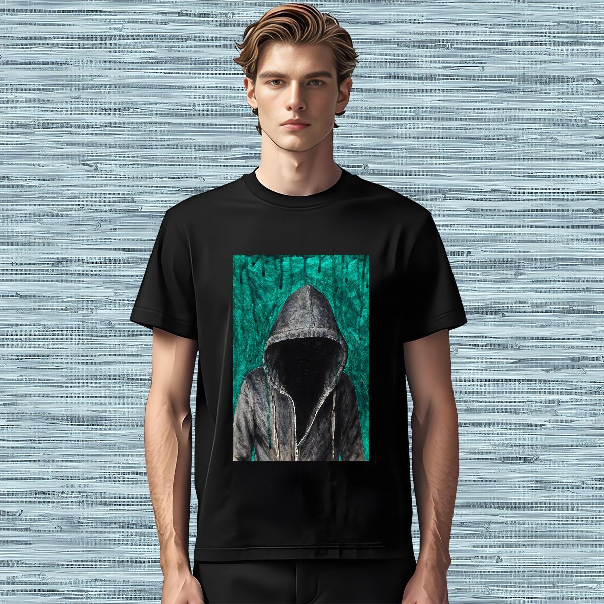 Man T Shirts 100% Cotton 230g portrait Casual Beach Breathable Soft Oversized Men Clothes T-Shirt New Free Shipping Tee Shirt