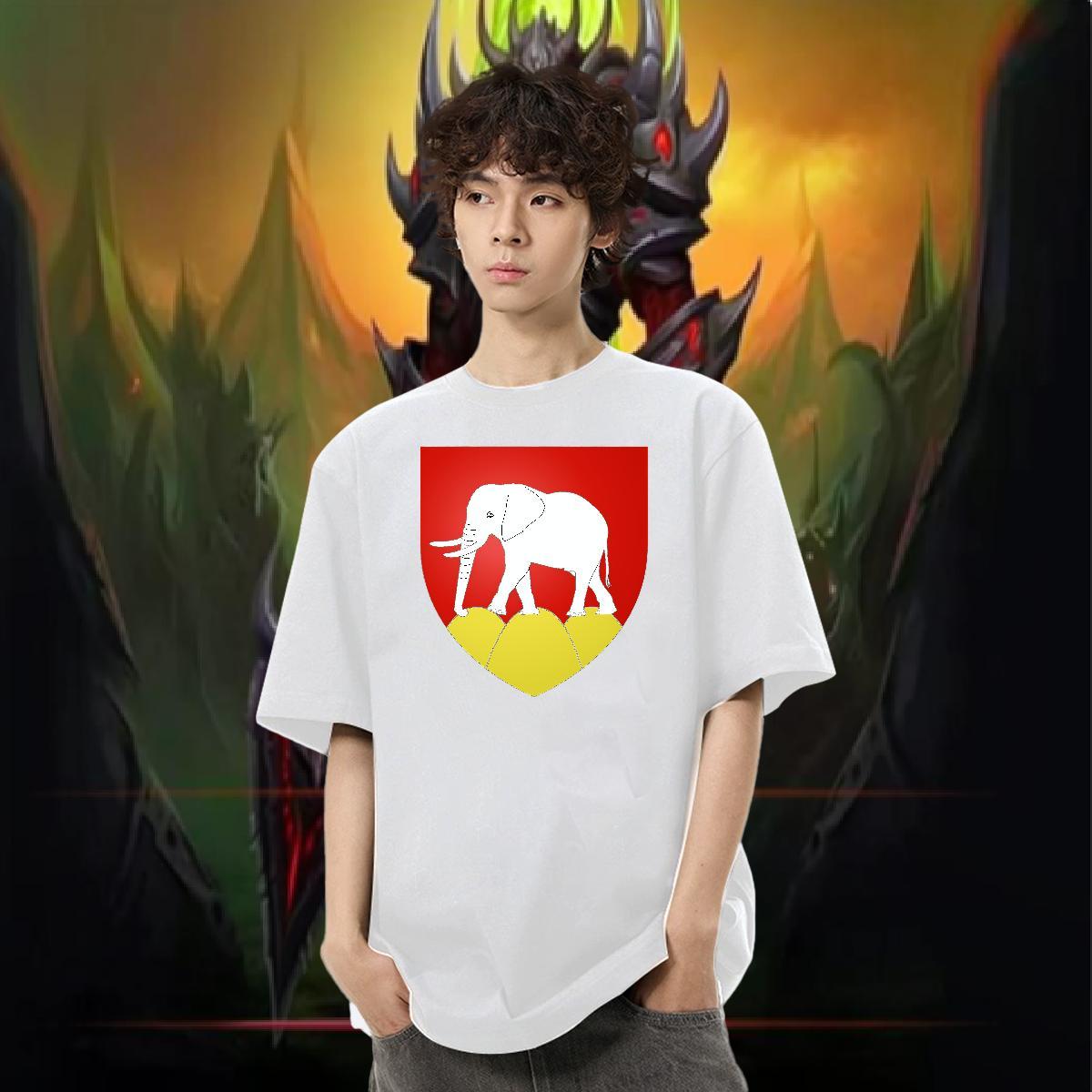 DIY Customized T Shirt For Man 230g 100% Cotton elephant Home Outdoor Top Tees Breathable Short Sleeve Soft Tshirt for Man Woman Graphic