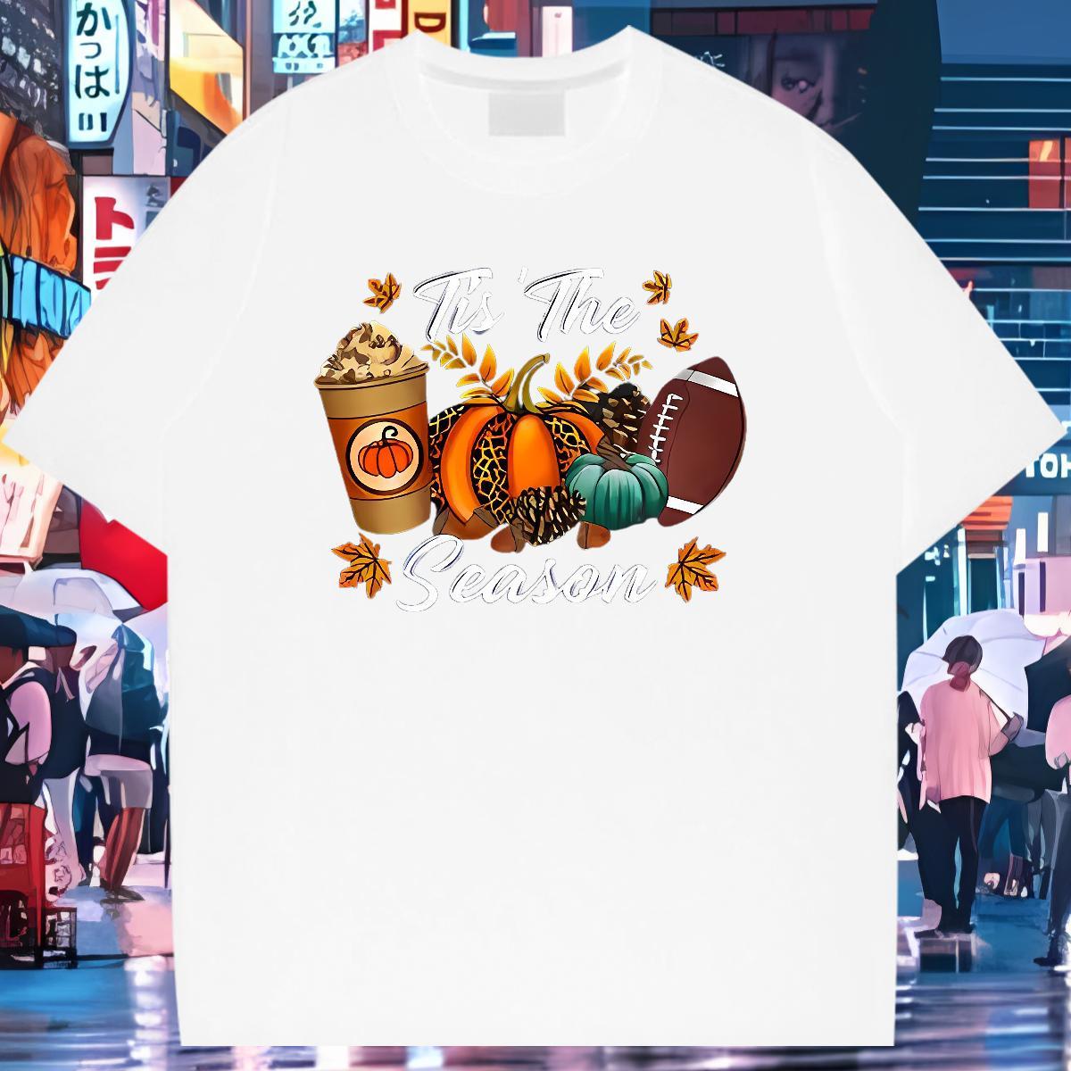 2024 Summer T Shirts Men 230g Cotton halloween Casual Beach Tops Breathable Short Sleeve Loose Men Tshirts Anime