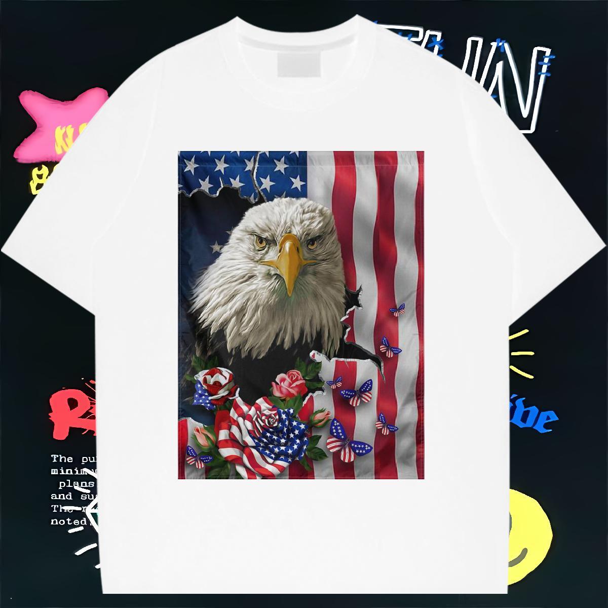 New Arrival T Shirt For Man 230g 100% Cotton eagle Street Tops Breathable Crew Neck Free Shipping Men Clothes T-Shirt Oversized