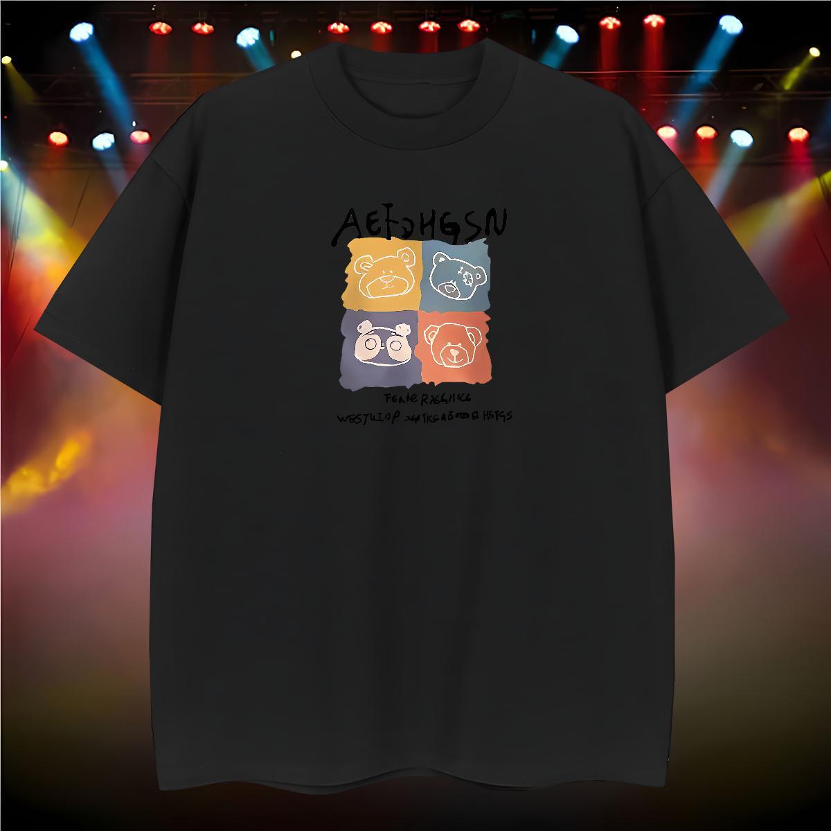 Men T Shirts 230g Cotton bear Beach Breathable Short Sleeve Customized Tshirts Brand Classic Clothings