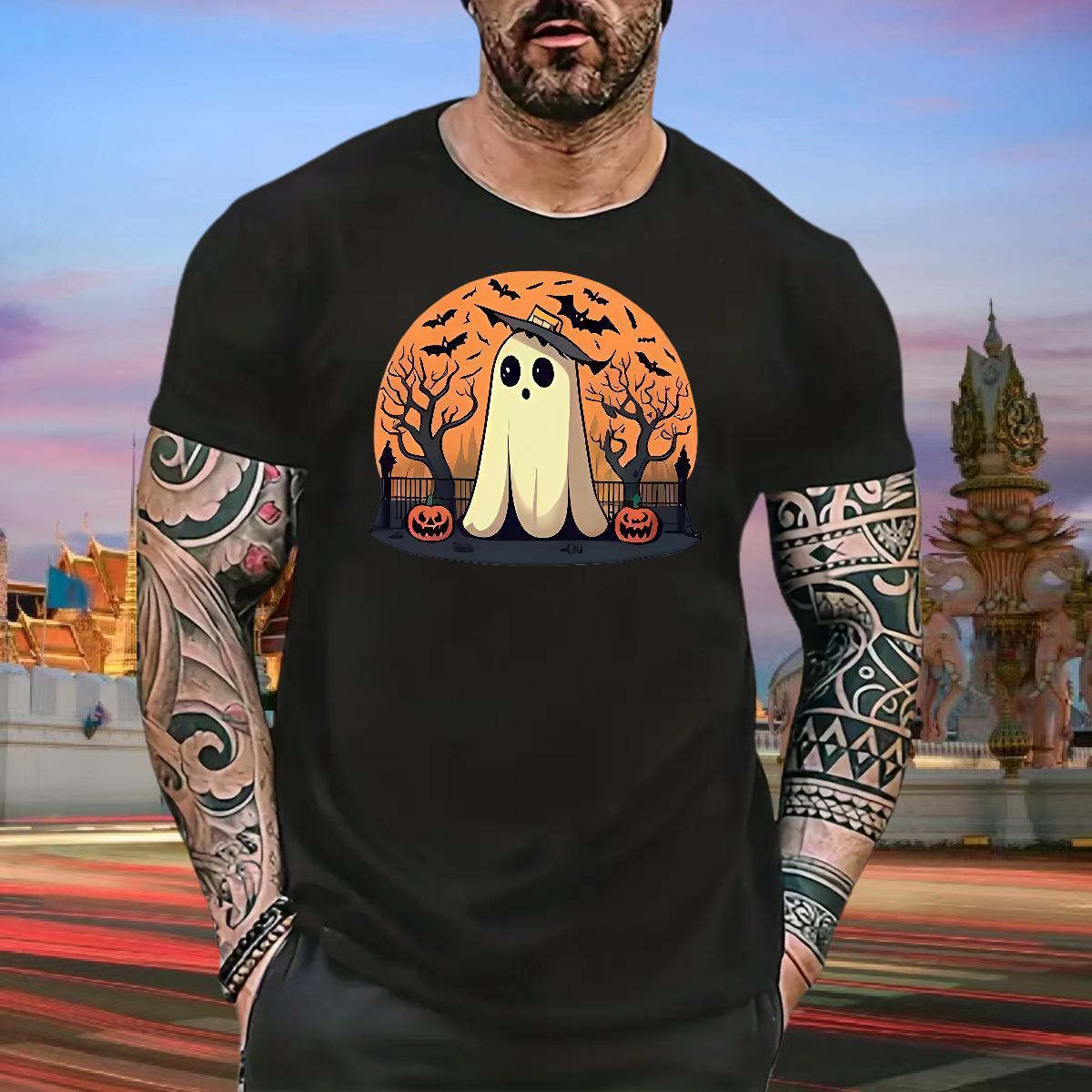 Stylist Man T Shirts 230g Cotton halloween Street Tee Shirt Breathable Short Sleeve Wholesale Tshirts Oversized