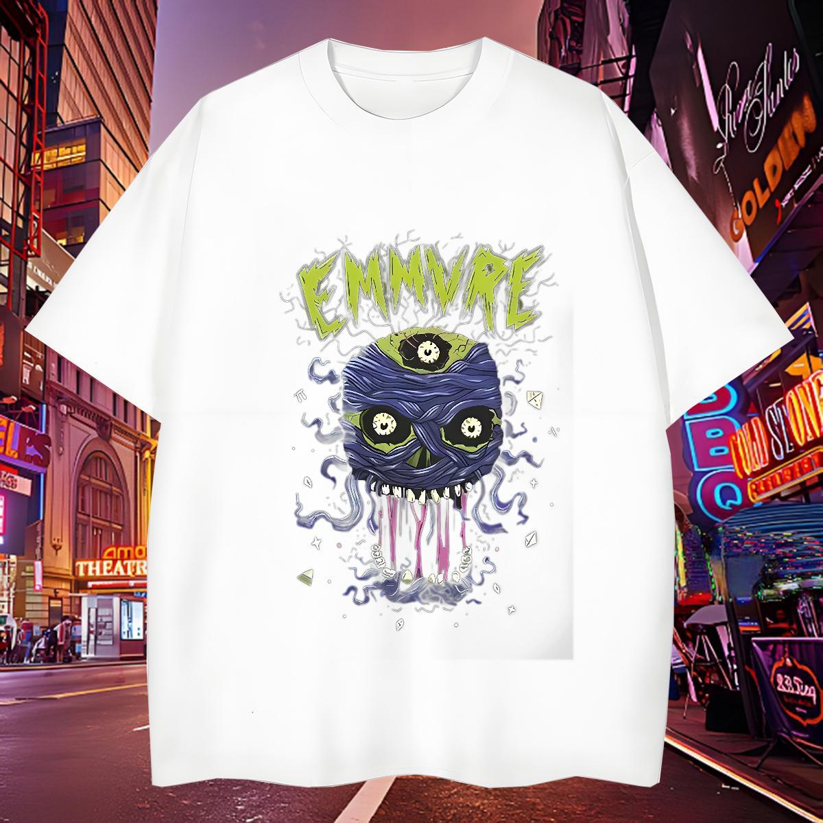 Cool Design Mens Tshirts 230g Cotton monste Man T Shirts Daily Outfit Breathable Crew Neck Anime Print Wholesale Tees Shirts