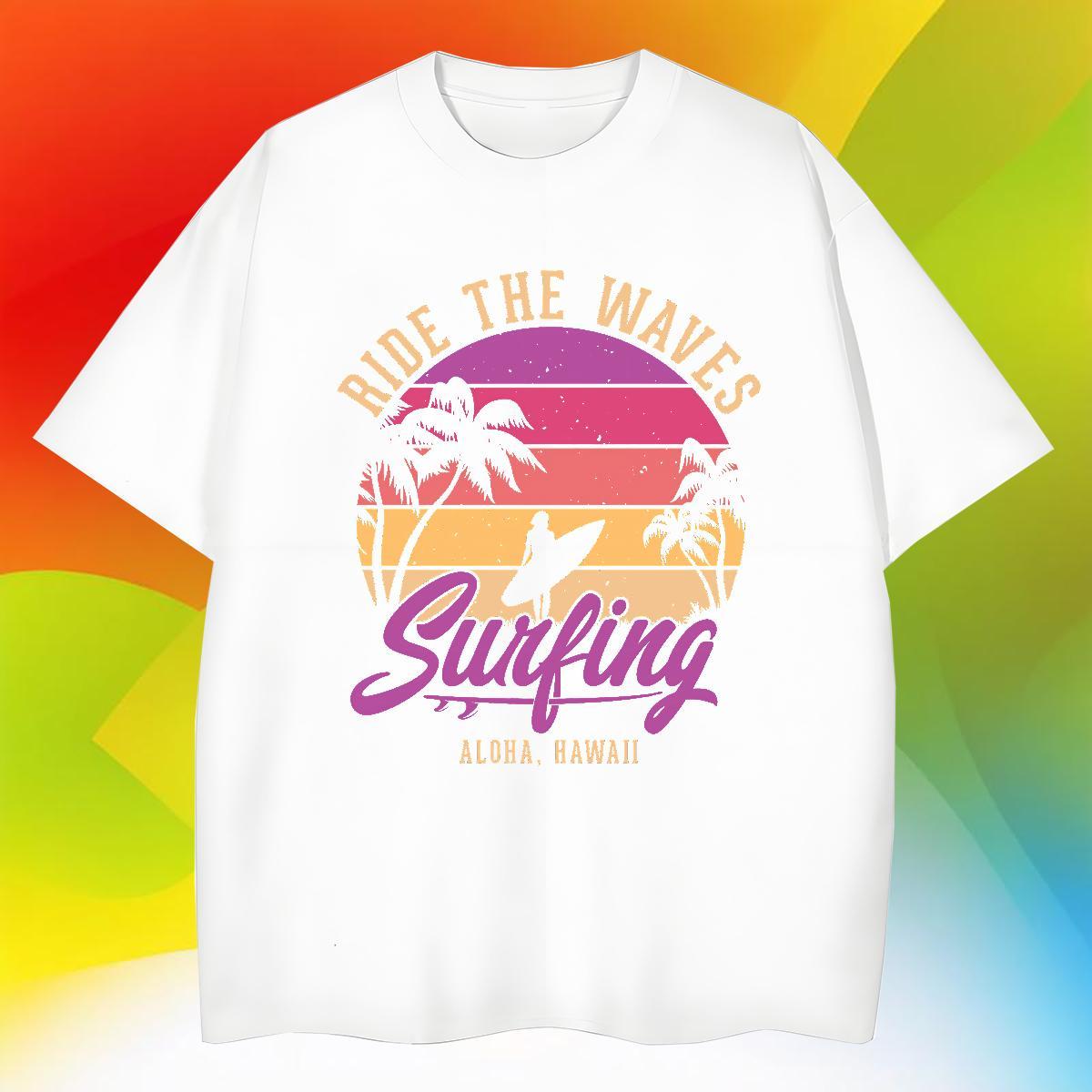 Loose Men Clothes T-Shirt 230g Cotton Hip Hop tree DIY Printed Breathable Crew Neck Designer T-Shirts for Men Wear