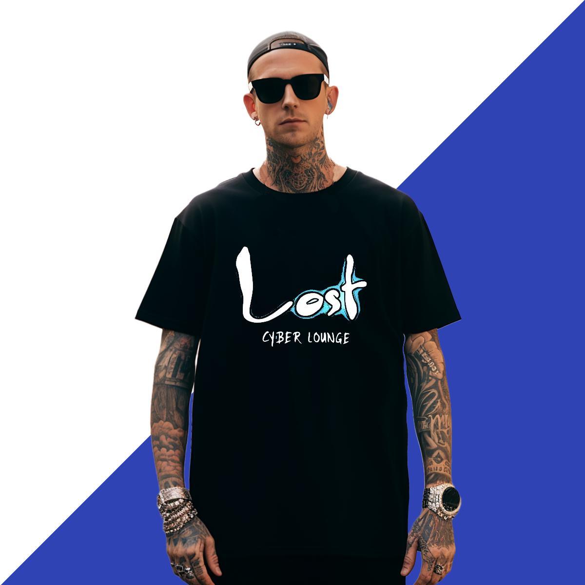 Unisex Men Tshirts 100% Cotton 230g Casual Beach letter Anime Breathable Short Sleeve New Mens T Shirts Tees