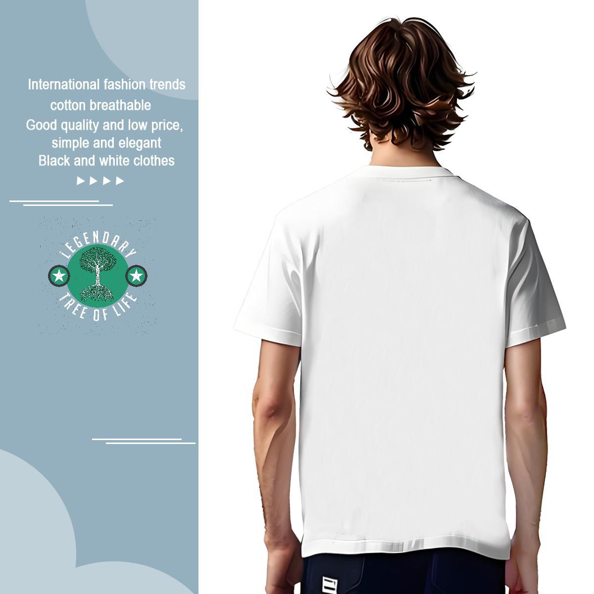 T shirt 230g Pure Cotton tree Casual Crew Neck DIY Men Tops Tees DIY Customized Designer Polos