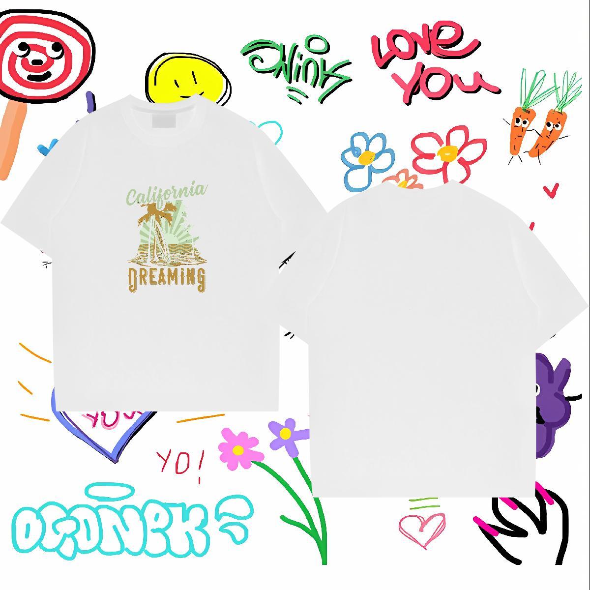 Stylist T Shirt For Man 100% Cotton 230g tree Hip Hop Street Clothes O-Neck Short Sleeve Popular Men Clothes T-Shirt Custom Printing