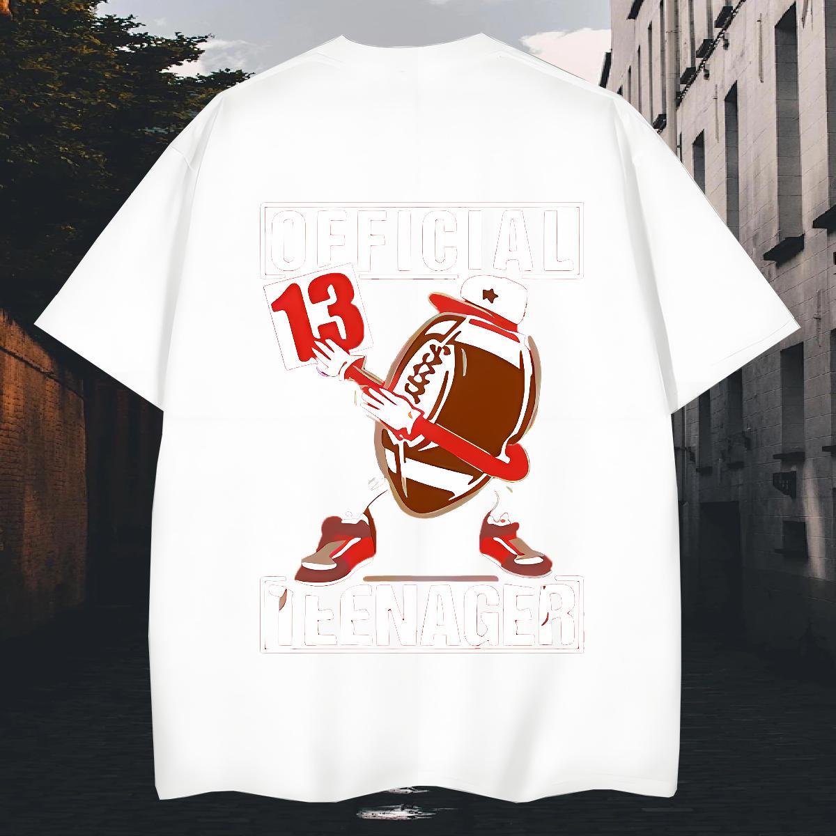 Loose Fit Men Tops Tees 230g 100% Cotton Street rugby Black White Short Sleeve Soft Fashion Casual T-Shirts for Men Top Tees