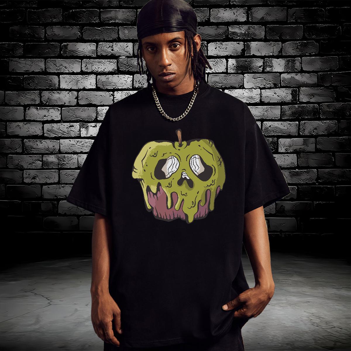 T shirt 230g 100% Cotton rot apple Street Wear Round Neck Short Sleeve DIY Printed Men Tees New TOP Quality Clothes