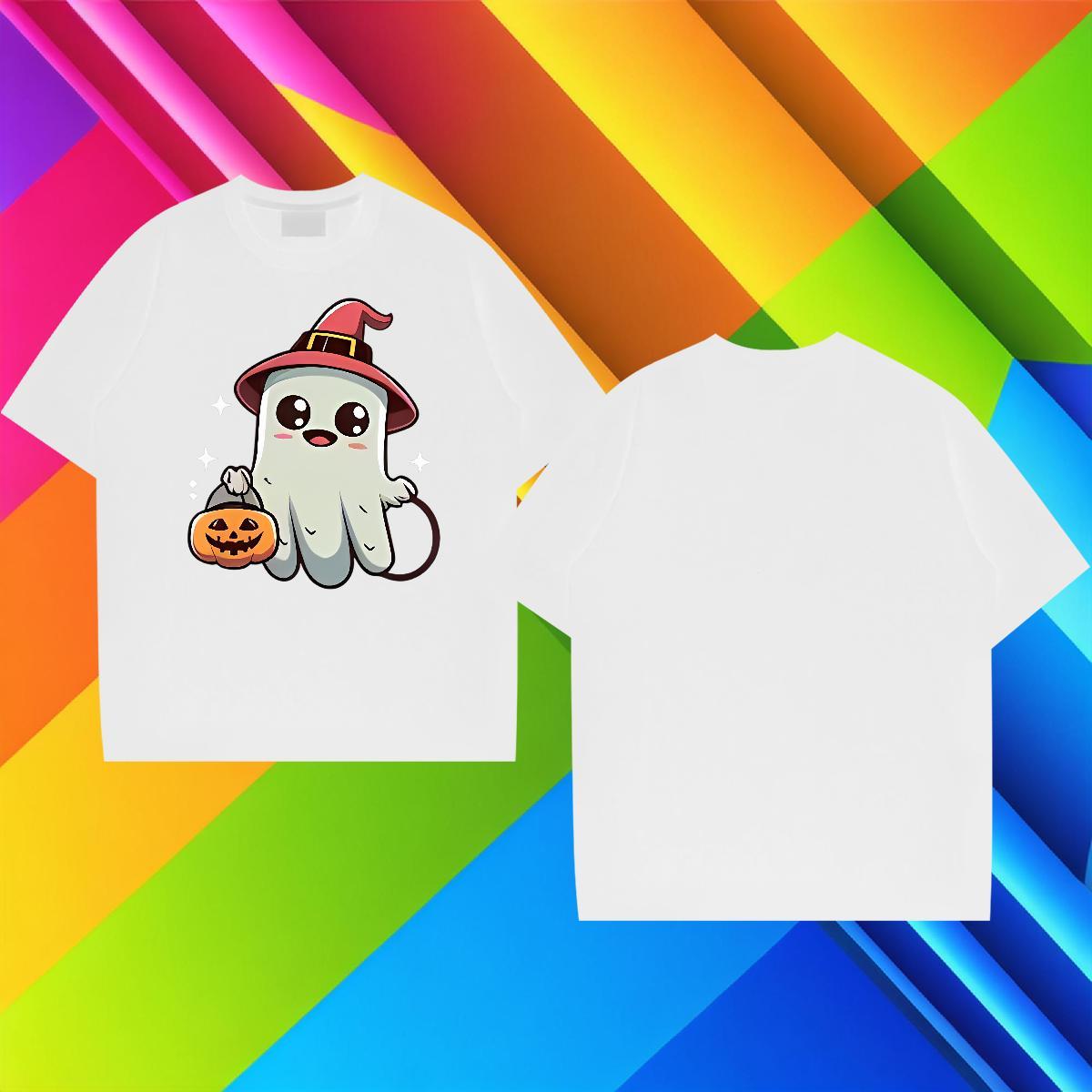 2024 Designer T shirt 230g 100% Cotton halloween High Street Hip Hop Tops Shirt Breathable TOP Quality Men Tees Oversized 4XL