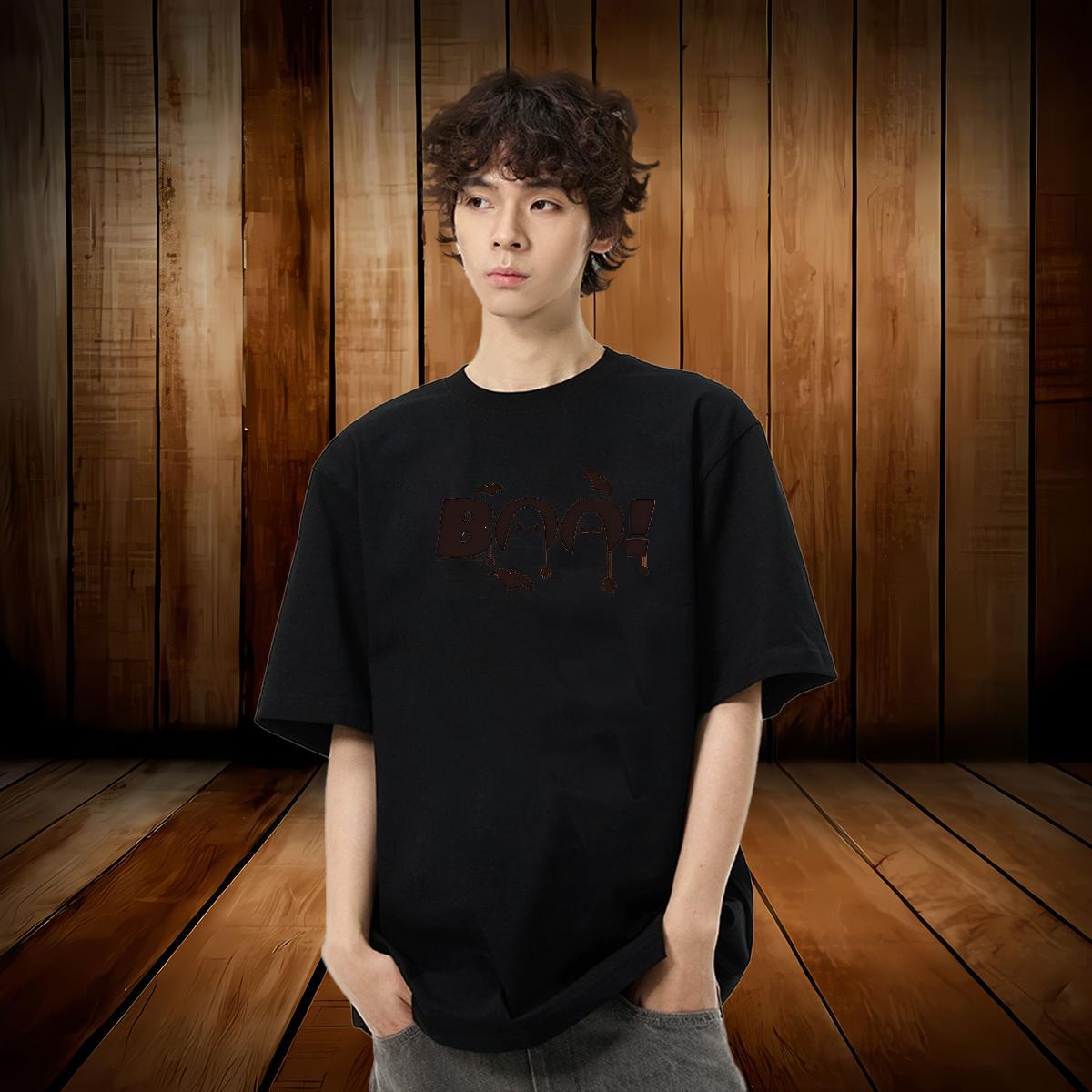 Brand Mens T Shirts 230g 100% Cotton halloween Hip Hop Street Tees Shirts Round Neck Short Sleeve Popular Men Tees Customized Print