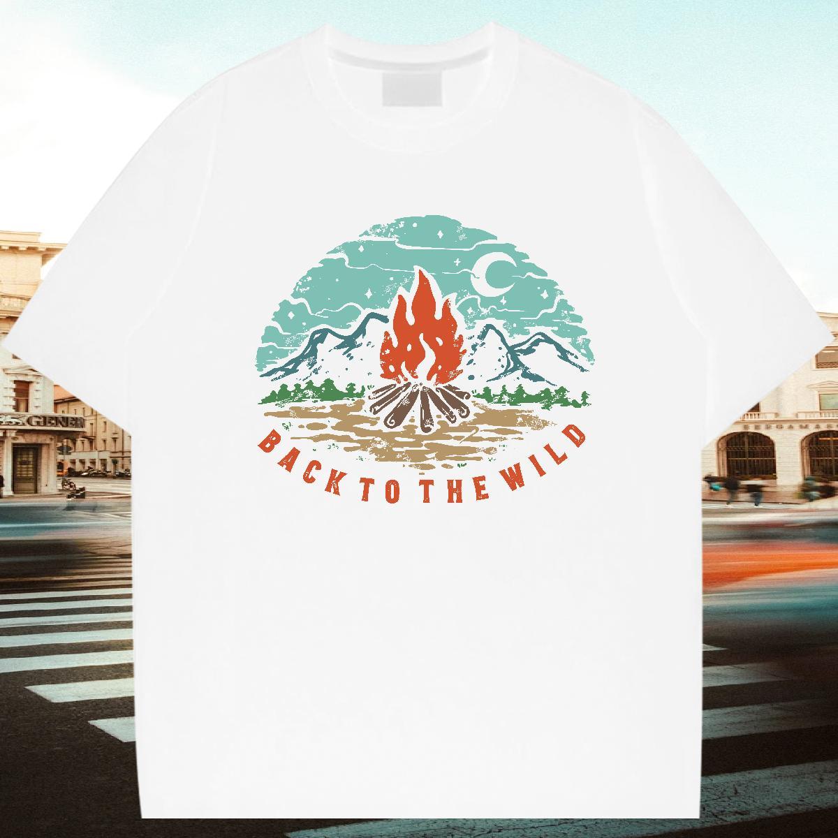 Soft Men Tees 230g Pure Cotton Street wear Hip Hop mountains Custom Big Size Breathable Crew Neck Fashion New T Shirt For Man Tees Shirts