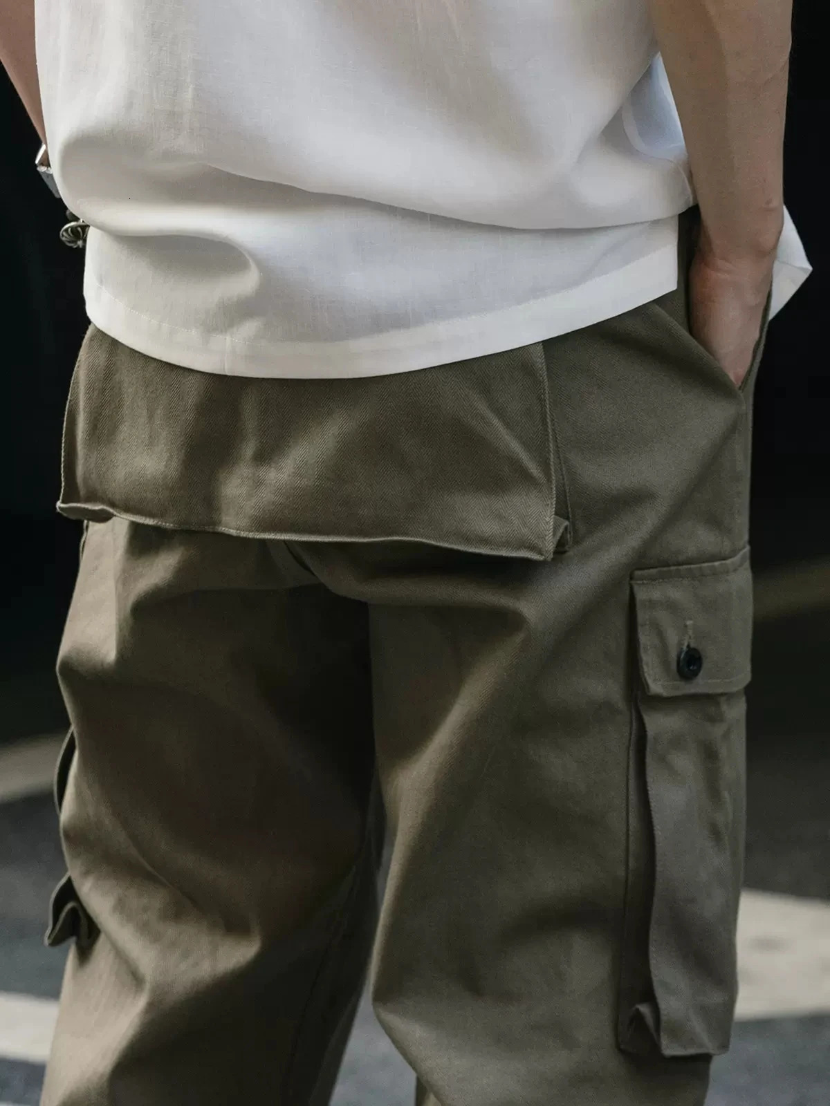 Bronson Modified P44 Fatigue Pants 13oz HBT Mens Monkey Trousers Cargo Pockets 240806