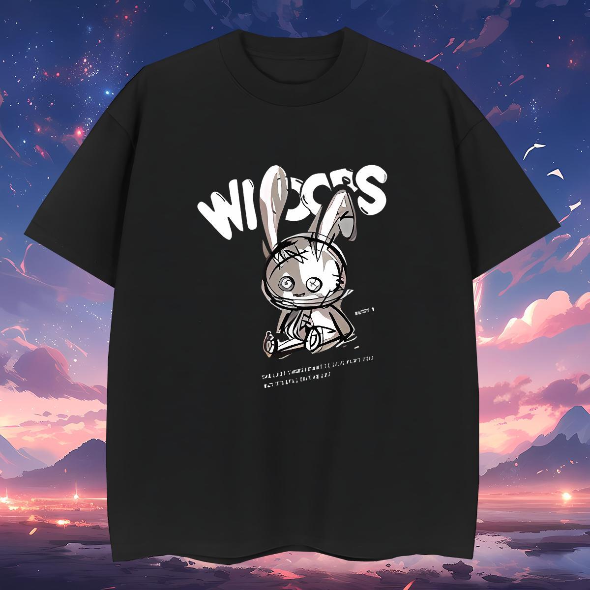 Man T Shirts 230g Pure Cotton rabbit Beach Breathable Short Sleeve White Plus Size Men Tees 2024 DIY Popular Polos