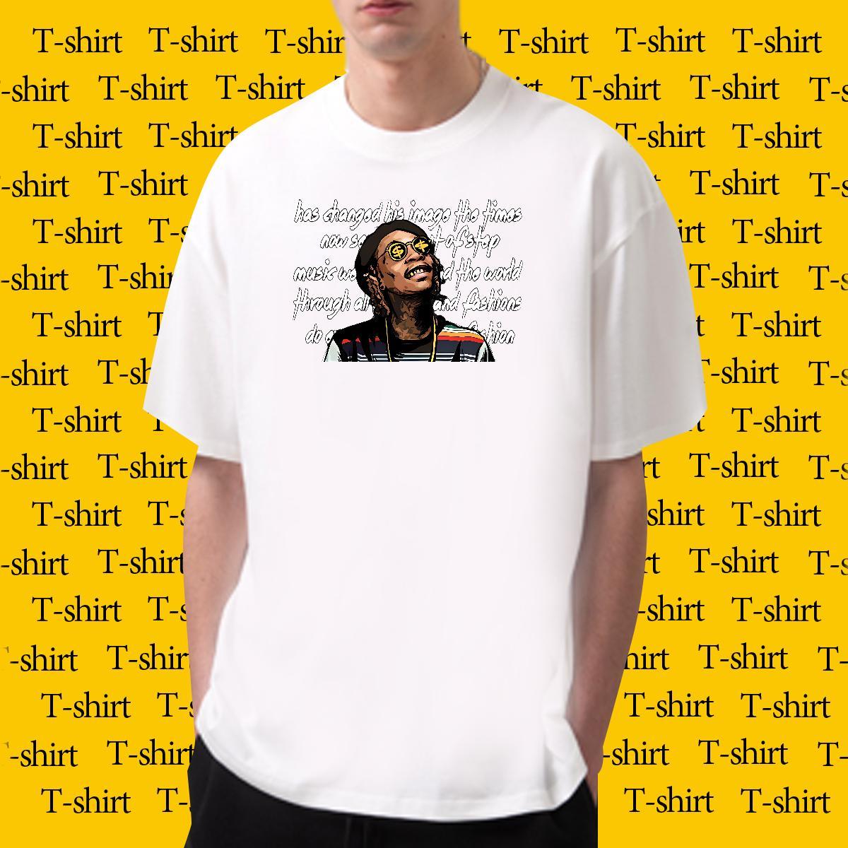 T-Shirts for Men 230g Pure Cotton portrait Daily Outfit O-Neck Short Sleeve Floral Print Mens Tshirts 2024 DIY Cool Design Tees