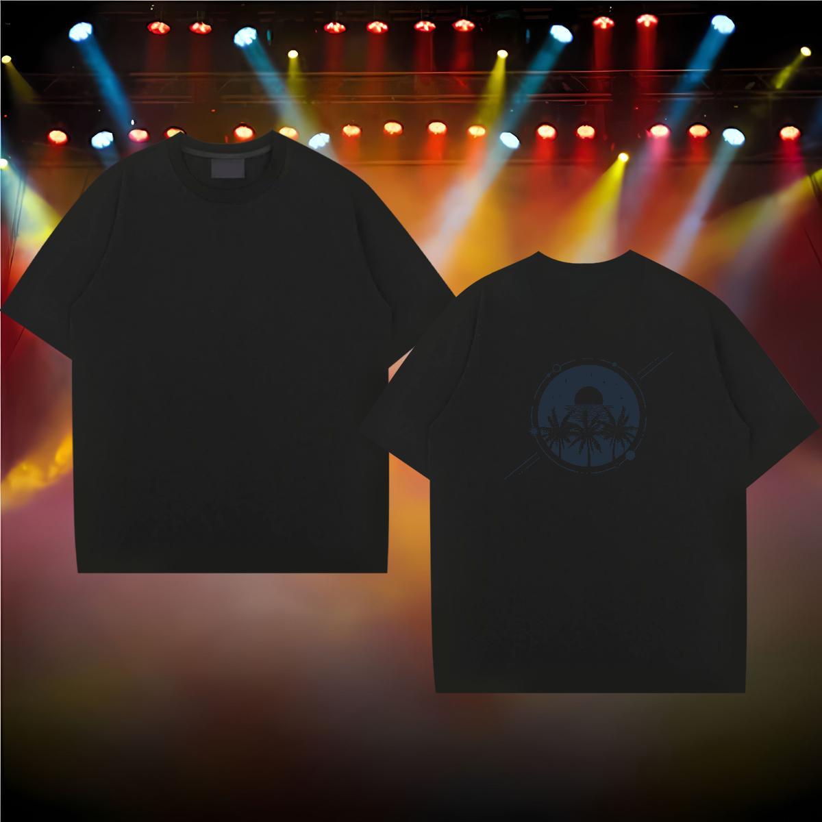 Wholesale T-Shirts for Men 230g Pure Cotton tree Summer Casual Tops Crew Neck Breathable Brand Men Tees Cartoon Print