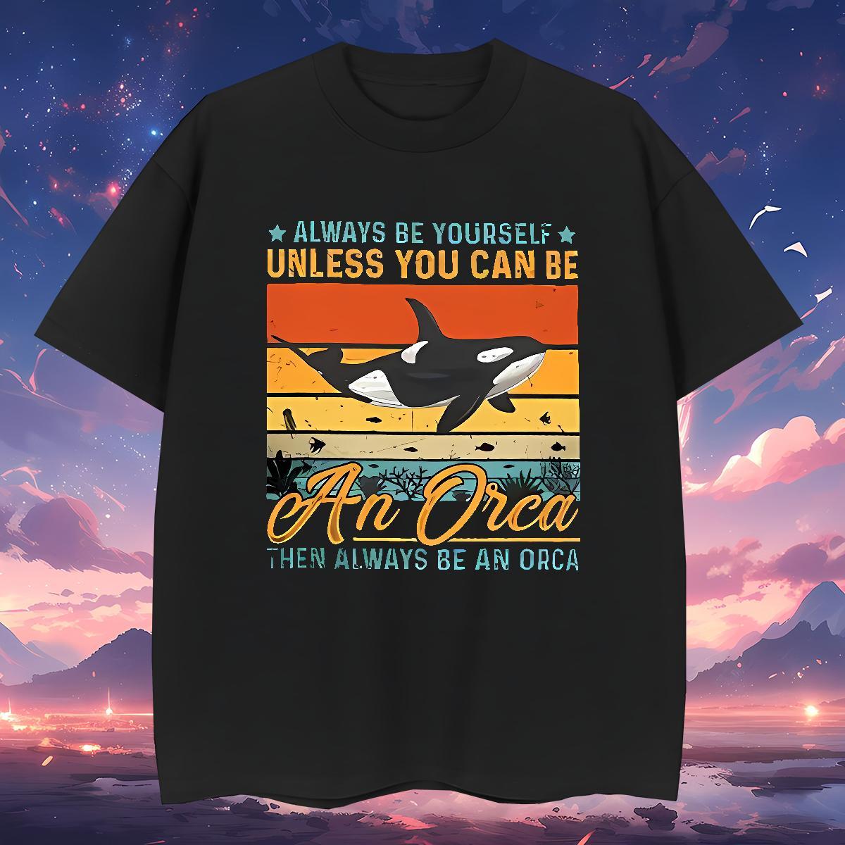 Men T Shirts 230g 100% Cotton dolphin Home Outdoor O Neck Short Sleeves Custom Printed Men Clothes T-Shirt New Arrival Unisex Tees Shirts