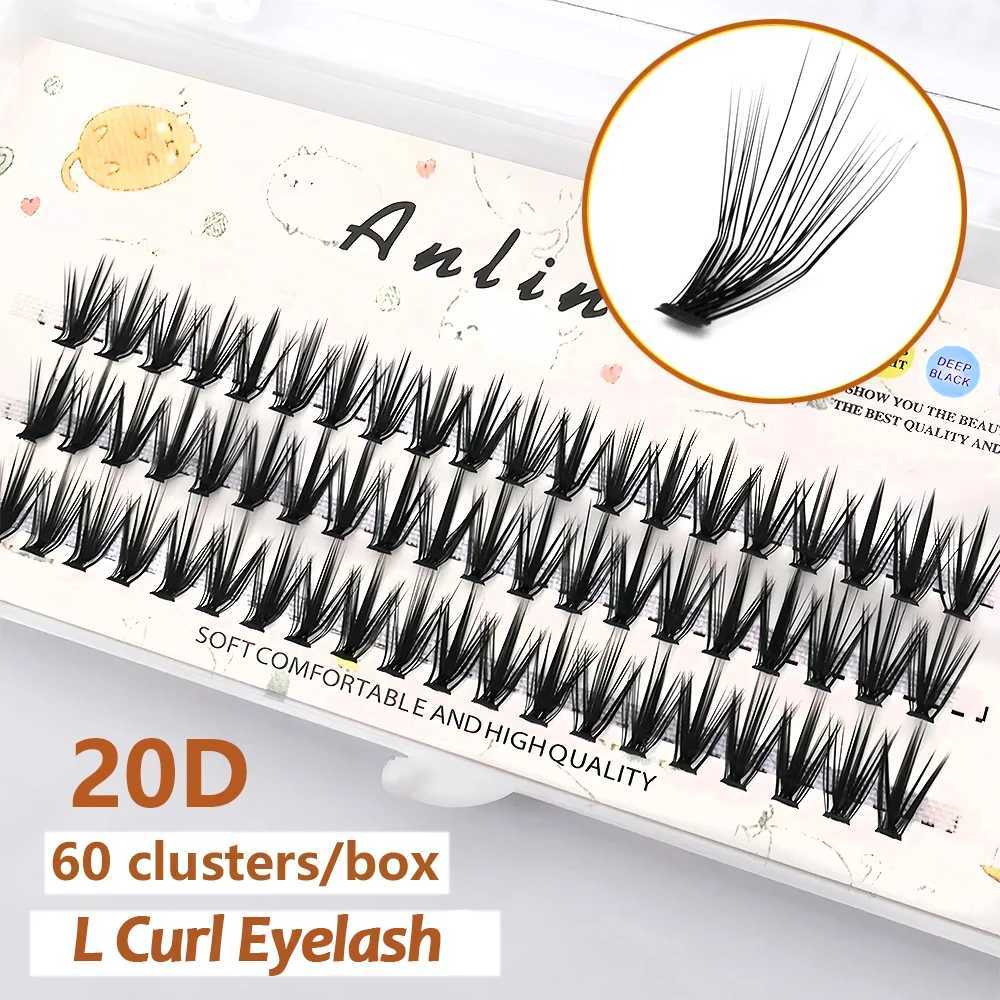 New 20D/30D/40D mink eyelashes L curled 60 bundles/box natural handmade eyelash clusters professional makeup eyelash tool wholesale W240803