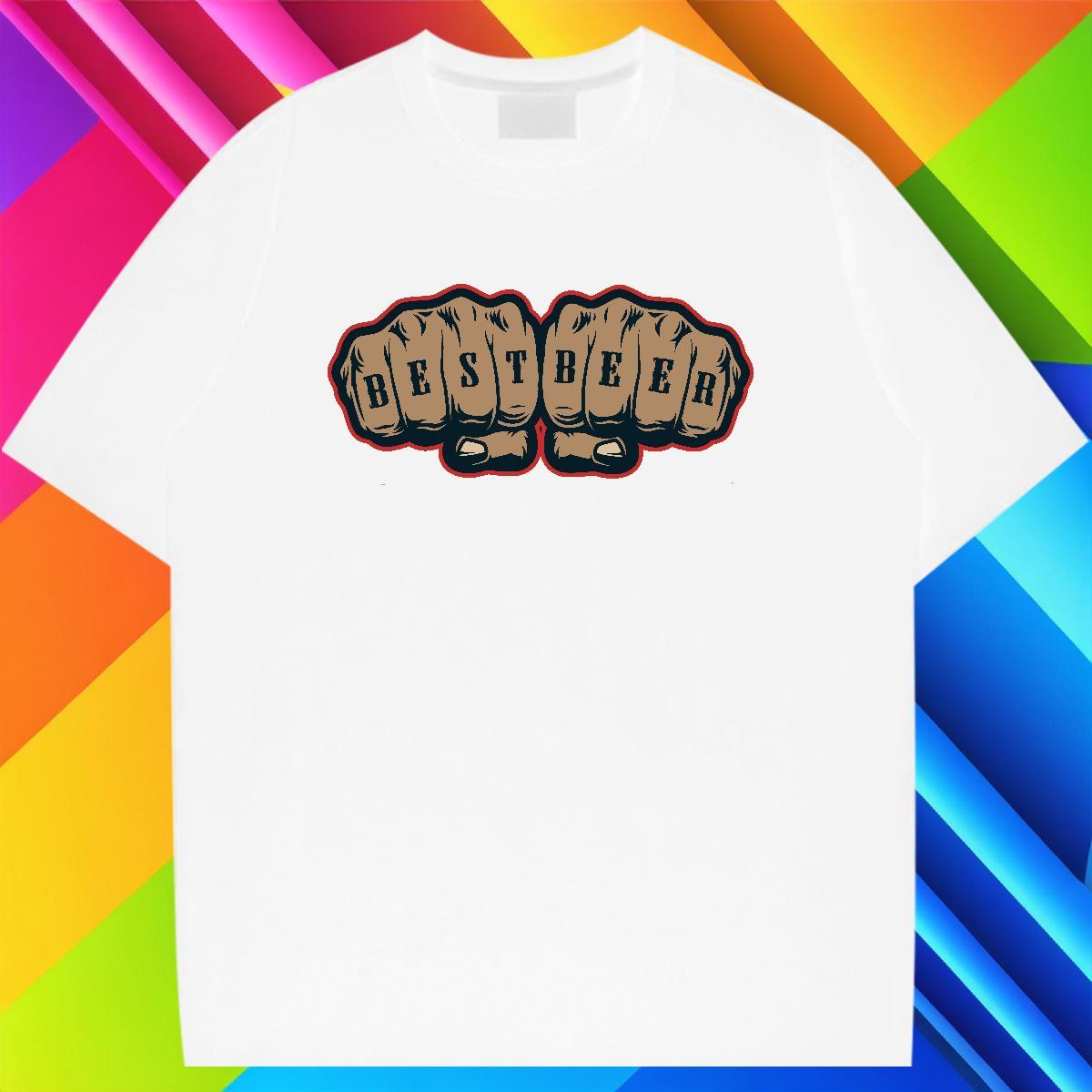 Mens T Shirts 100% Cotton 230g hands Home Outdoor Short Sleeve Soft DIY Anime Mens Tshirts Classic Casual Popular Tee Shirt