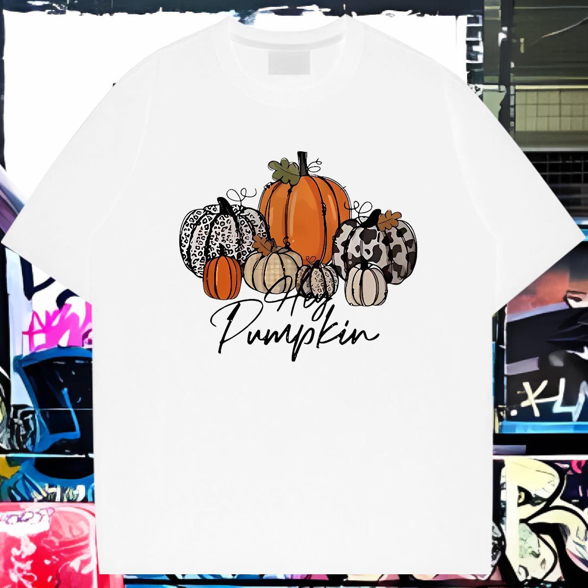 DIY Customized T shirt 100% Cotton 230g halloween Street Top Tees Round Neck Short Sleeve Loose Fit Men Tshirts Custom Big Size