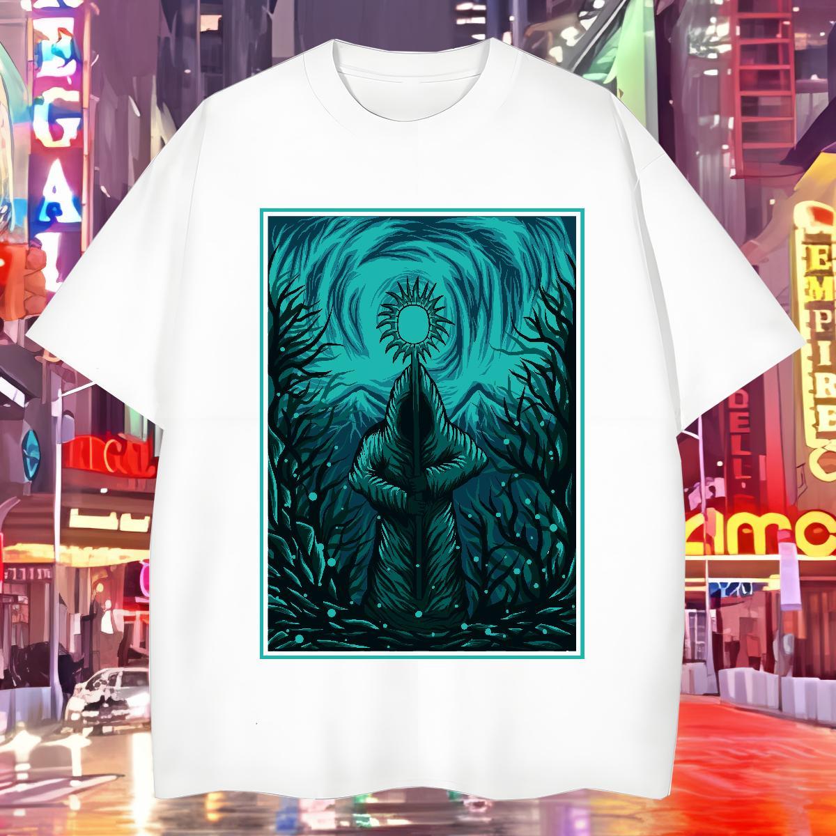 T-Shirts for Men 230g Pure Cotton painting Sports Casual Breathable Short Sleeve Customized Mens Tshirts 2024 Summer Loose Tees