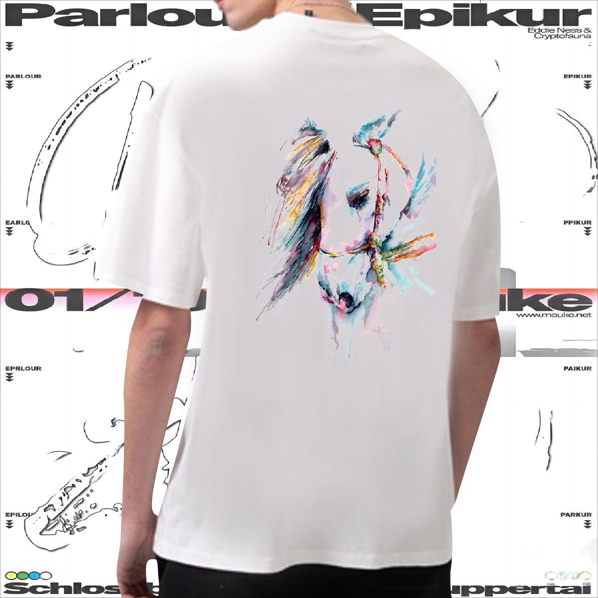 2024 DIY T Shirts Men 230g Pure Cotton horse Hip Hop Street Tshirts Crew Neck Breathable Classic Men Clothes T-Shirt Custom Anime