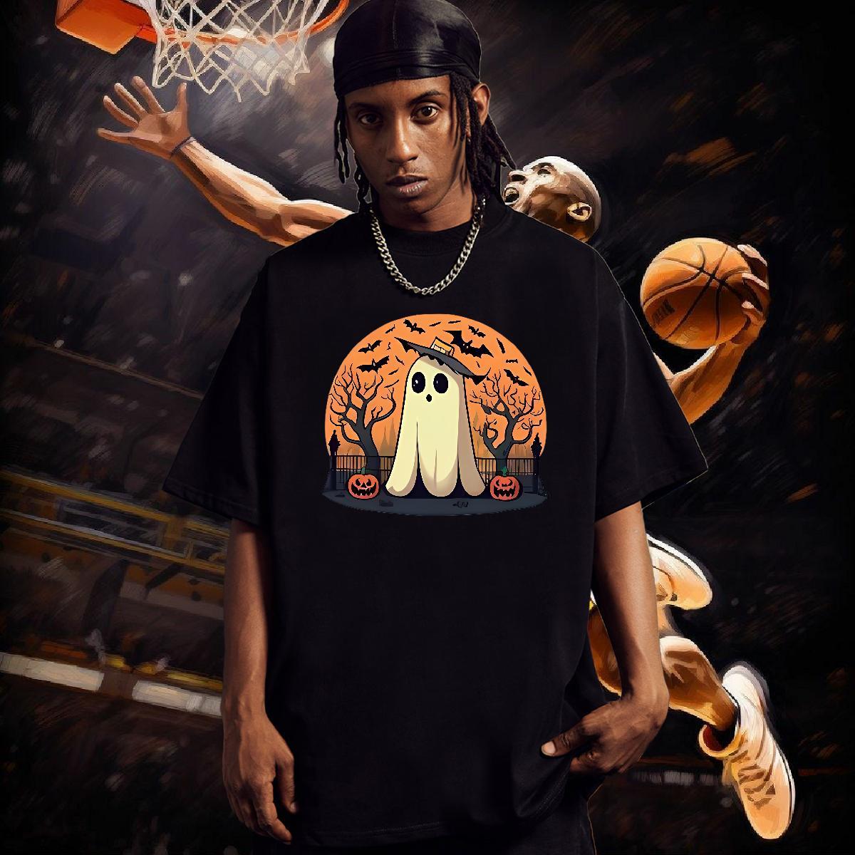 DIY T-Shirts for Men 100% Cotton 230g halloween Street Casual Top Tees Breathable Crew Neck TOP Quality Couples T Shirts Oversized 3XL 4XL