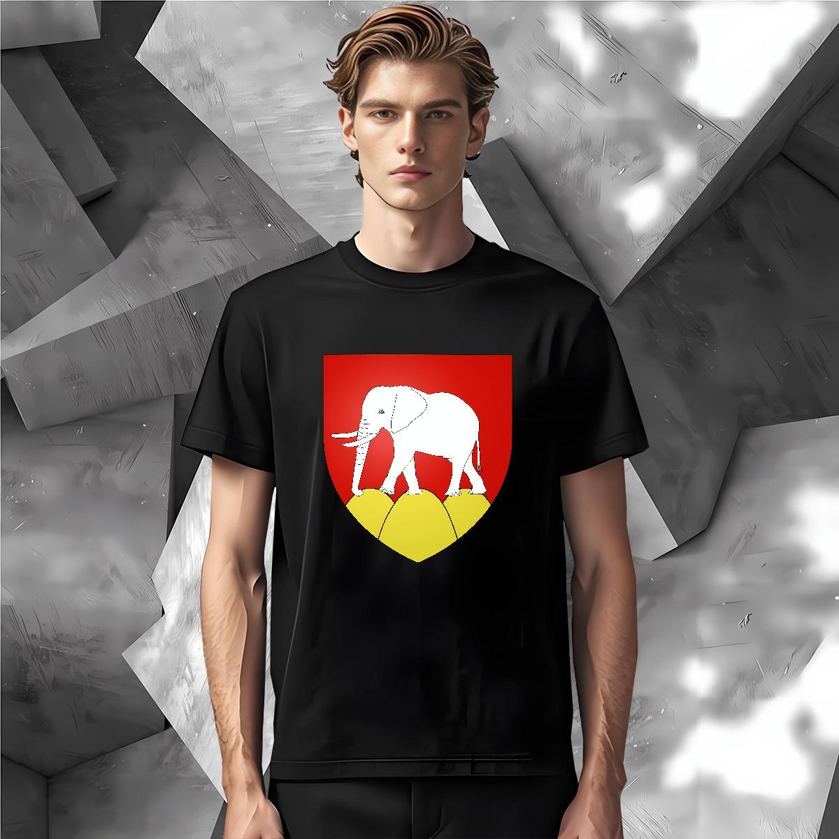 2024 Summer T Shirts Men 230g Pure Cotton elephant Home Outdoor Tees O Neck Short Sleeves Designer Couples T Shirts Custom Big Size
