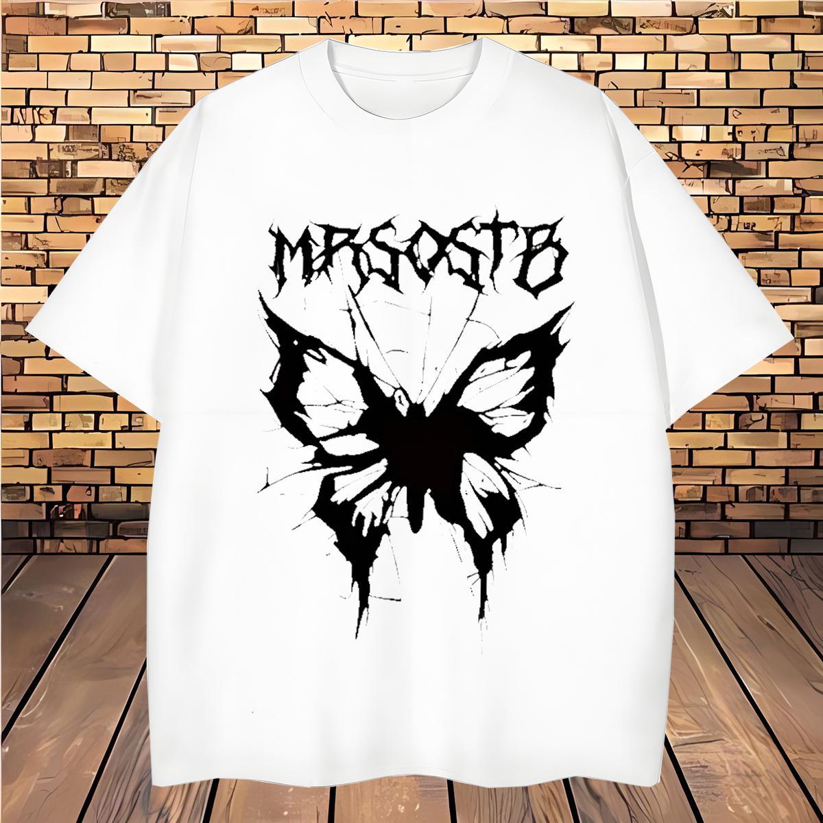 T Shirts Men 100% Cotton 230g Butterfly Daily Wear Breathable Crew Neck Custom Big Size Tshirts Designer Fashion Free Shipping Clothes