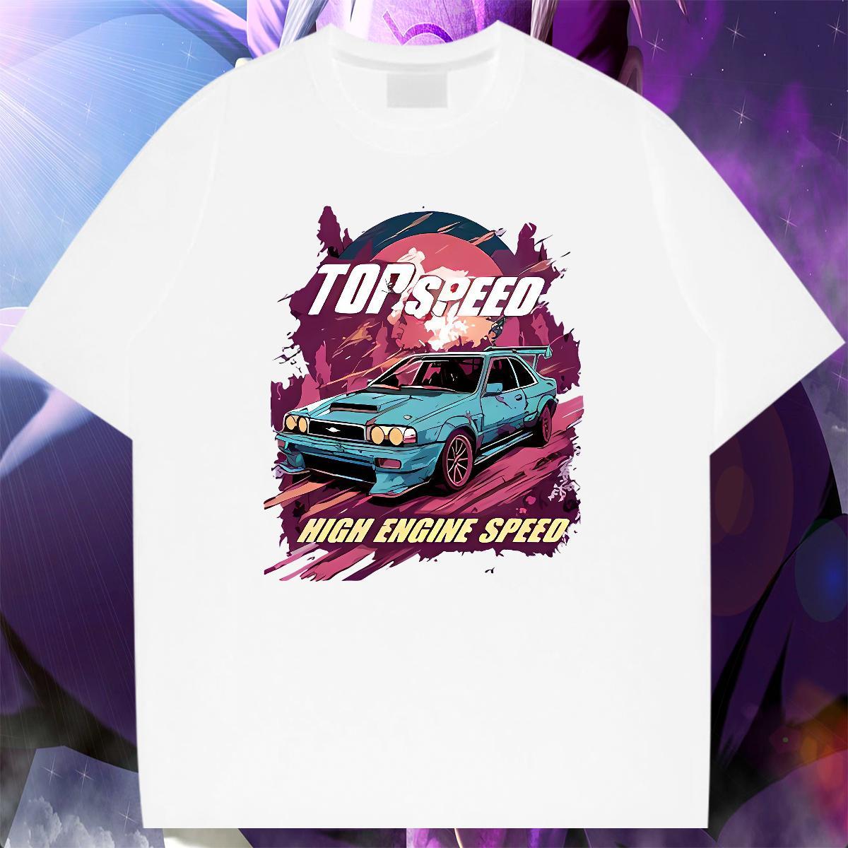 Loose Fit Tshirt for Man Woman 230g Cotton Home Outdoor car Plus Size Cartoon Breathable Crew Neck 2024 Summer T Shirt For Man Tees Shirts