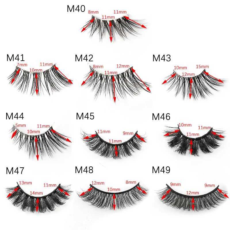 New 3/5 pairs of natural fake eyelashes cartoon eyelashes 3D artificial mink eyelashes soft natural reality cat/fox eyelash extension W240803