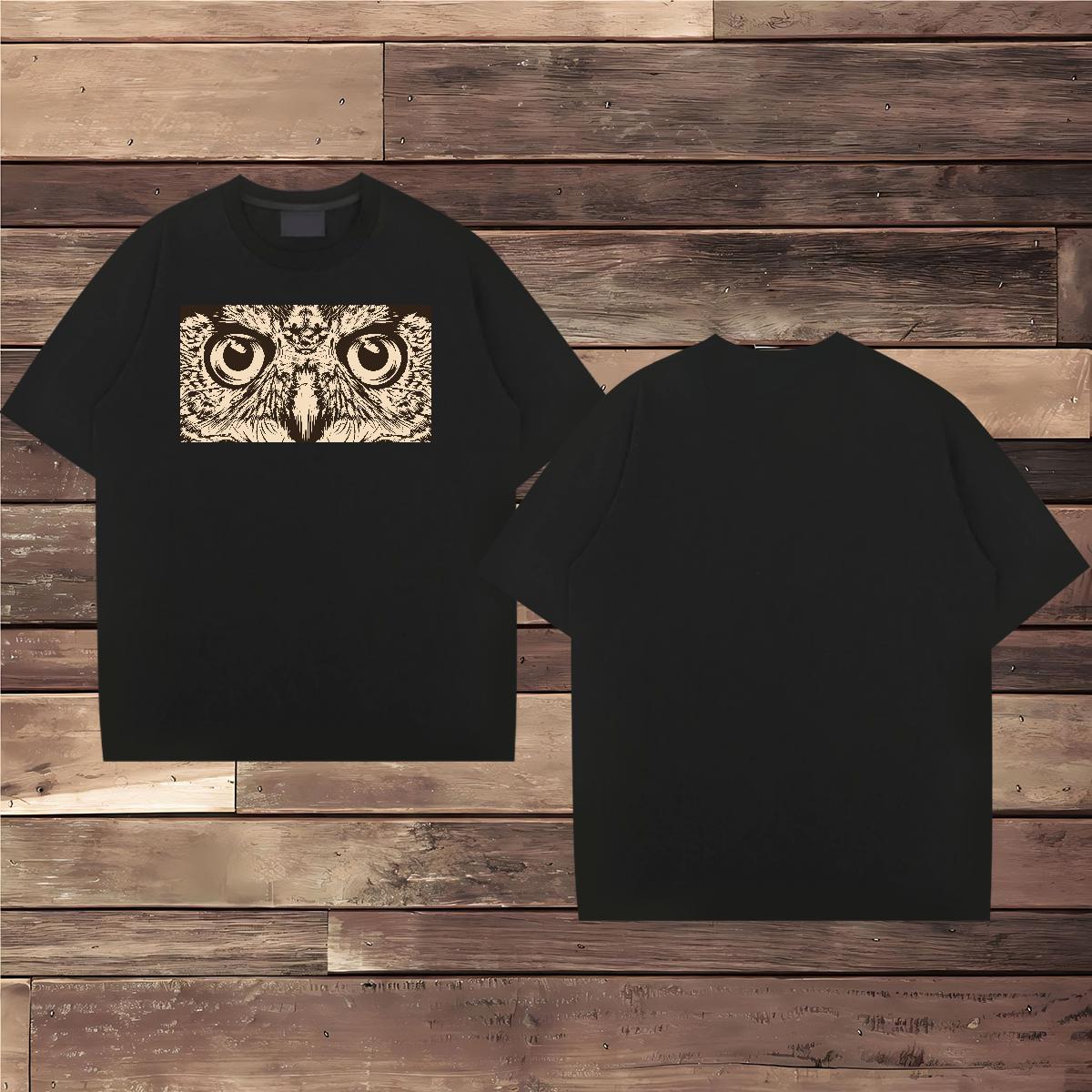 2024 DIY Man T Shirts 230g Cotton eagle Hip Hop Street Tops Tees Breathable Short Sleeve Cool Men Tops Tees Customized Print