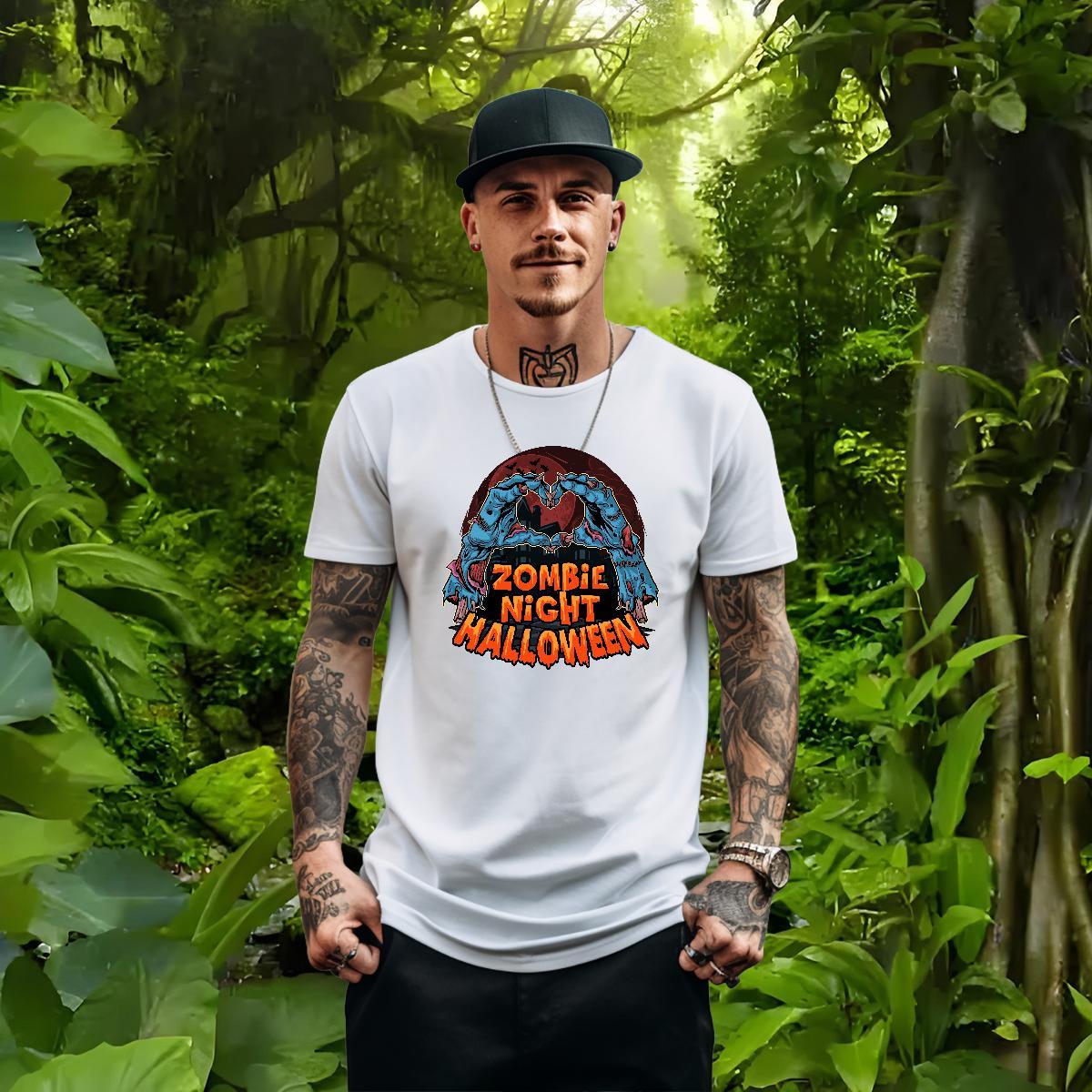 Fashion Design T-Shirts 230g Cotton Halloween Outdoor Tops Breathable Short Sleeve Wholesale Tshirt for Man Woman Custom Anime