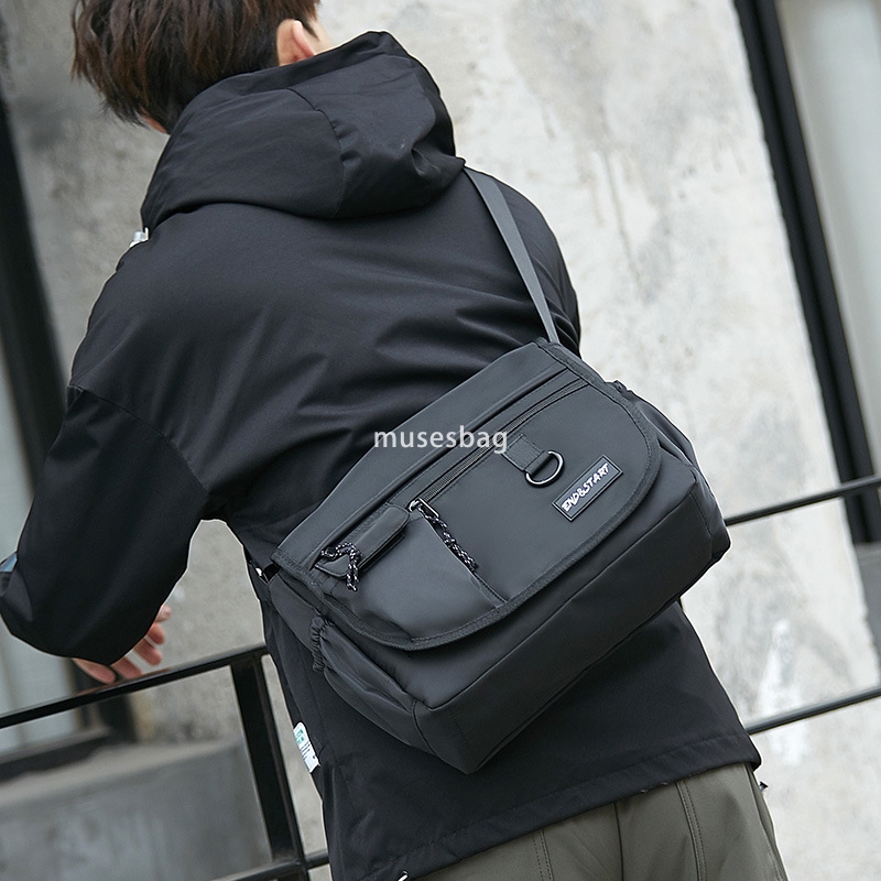 Crossbody bag Men's Japanese fashion messenger bag Casual canvas bag shoulder bag Student large capacity crossspan backpack