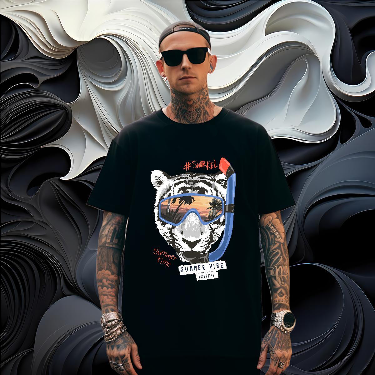 Mens T Shirts 230g 100% Cotton Hip Hop Street Short Sleeve Soft Anime Men Tees Fashion New Comfortable Tee Shirt