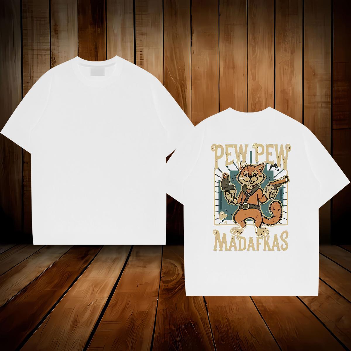 Factory Direct Man T Shirts 230g Cotton squirrel Street Wear Tops Tees Short Sleeve Soft Cool Tshirt for Man Woman Black Oversized