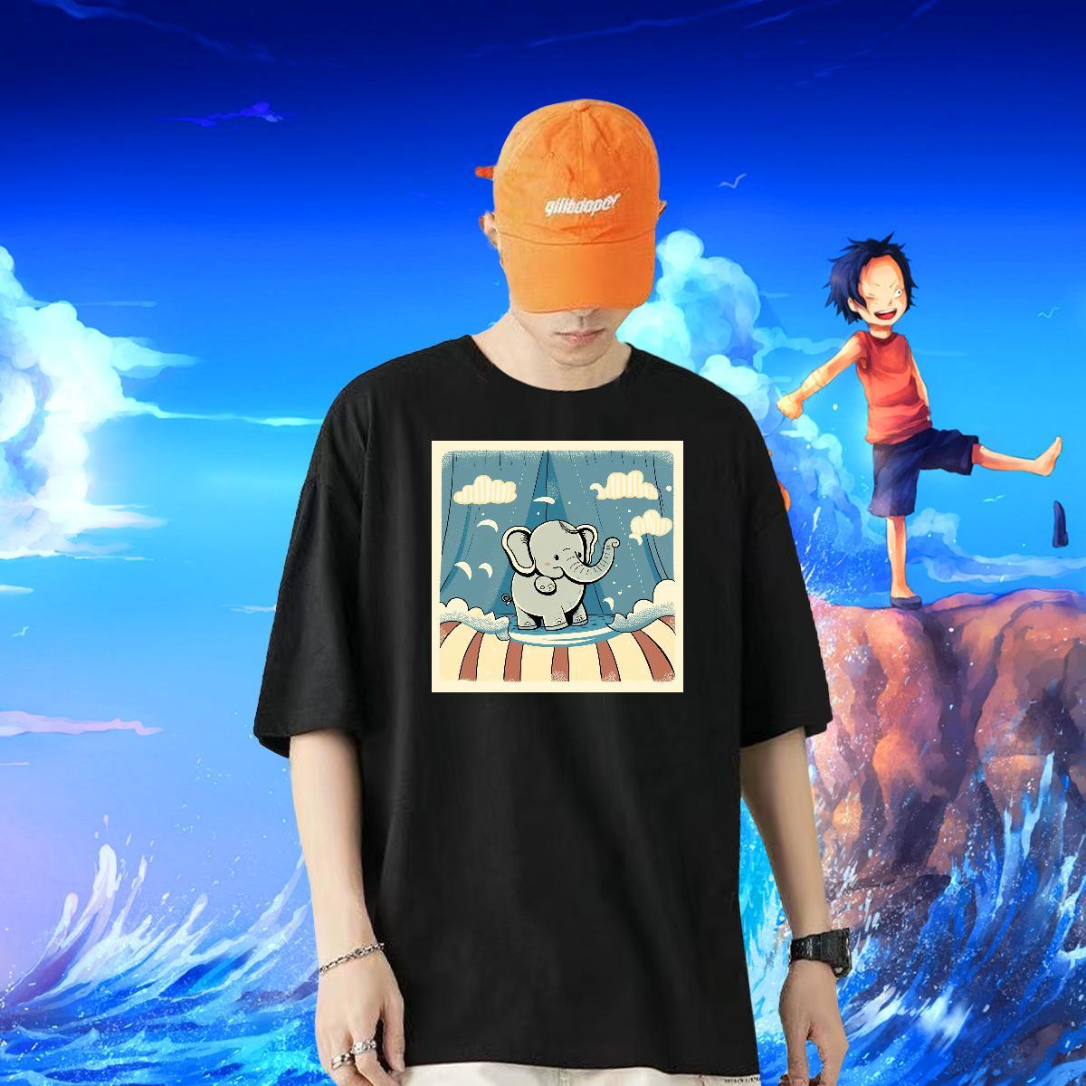 Factory Direct T-Shirts for Men 230g Cotton Spring Summer Tee Shirt Pure Cotton Soft Mens Tshirts DIY Anime