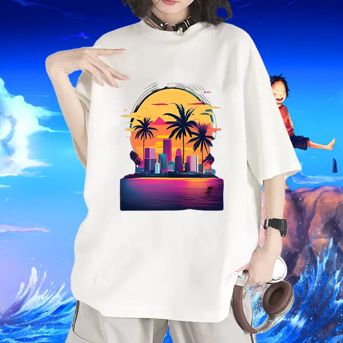 5A Womens T Shirts Breathable Crew Neck Women Tshirts Custom Printed tree Street Wear 100% Cotton 230g 2024 DIY Top Shirts