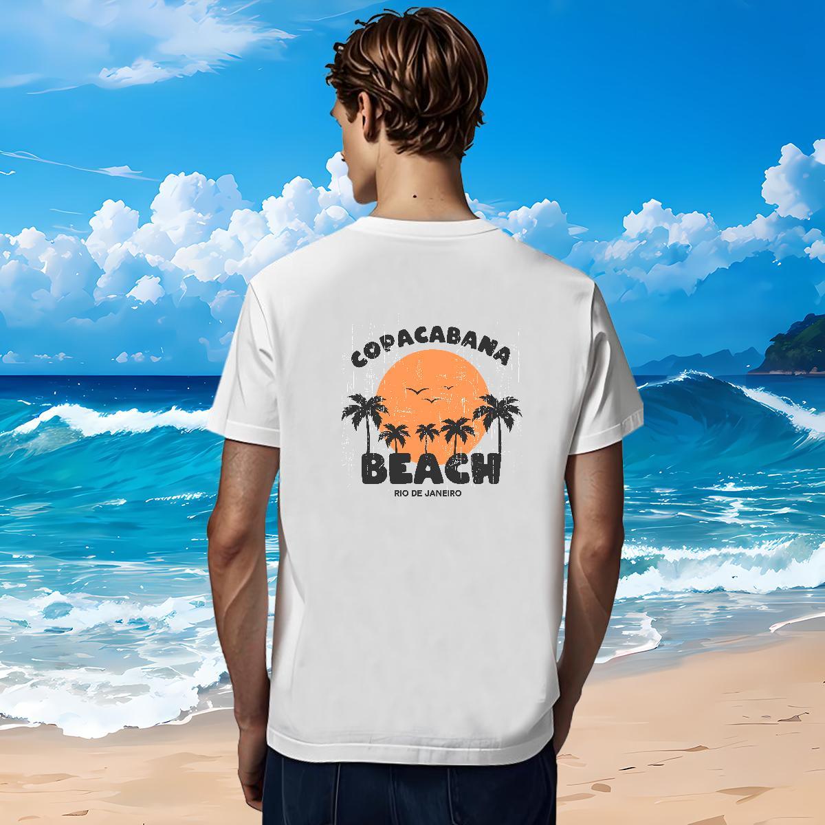 Stylist T Shirt For Man 100% Cotton 230g tree Street Wear Tops Shirt O Neck Short Sleeves Cool Design Men Clothes T-Shirt Black White