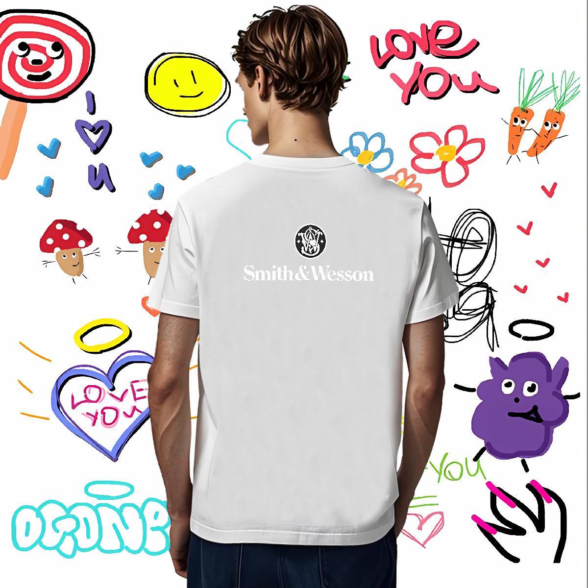 2024 T-Shirts for Men letter Tops 100% Cotton 230g Spring Summer Cool Design Cartoon Printing L-4XL O-Neck Short Sleeve Men Tshirts